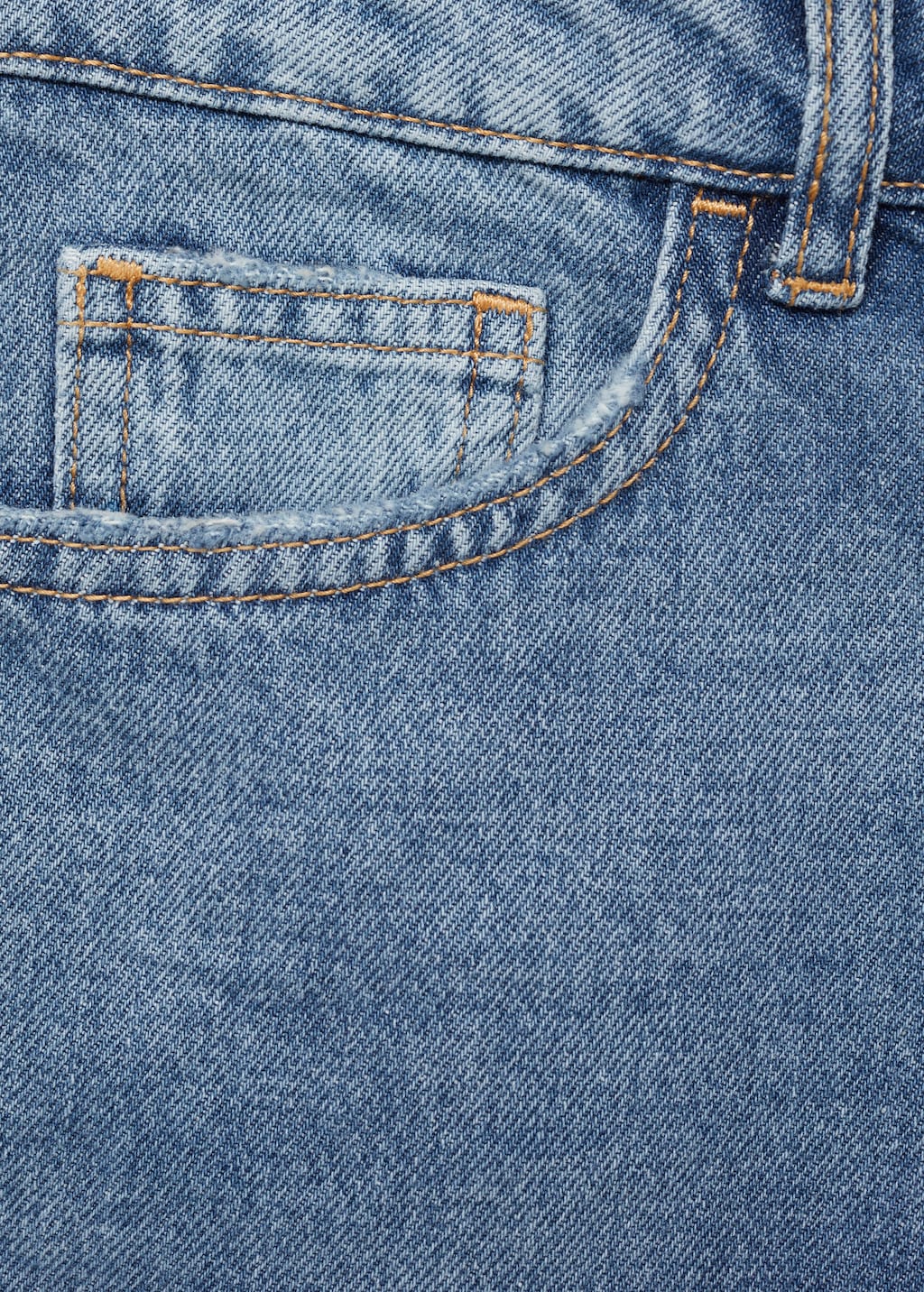 High-waisted mom-fit denim shorts