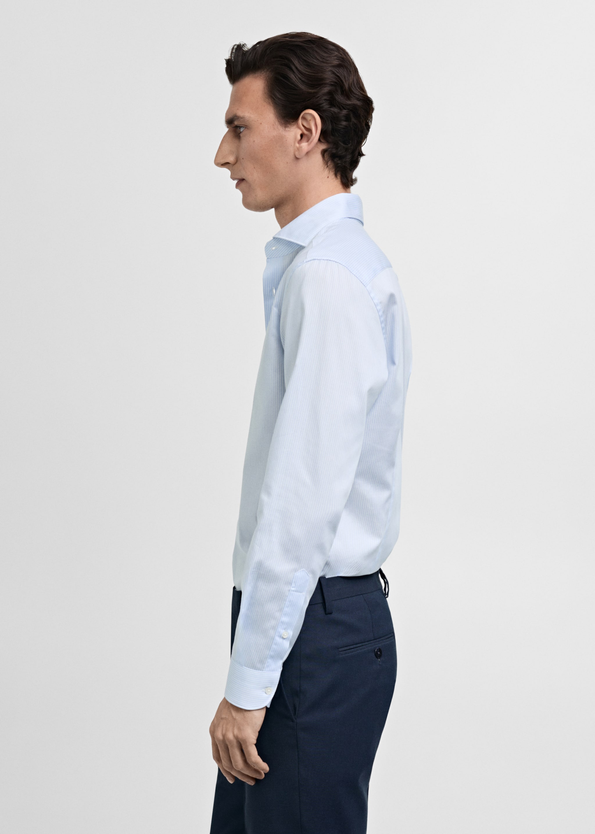 Slim fit thousand striped suit shirt - Details of the article 2