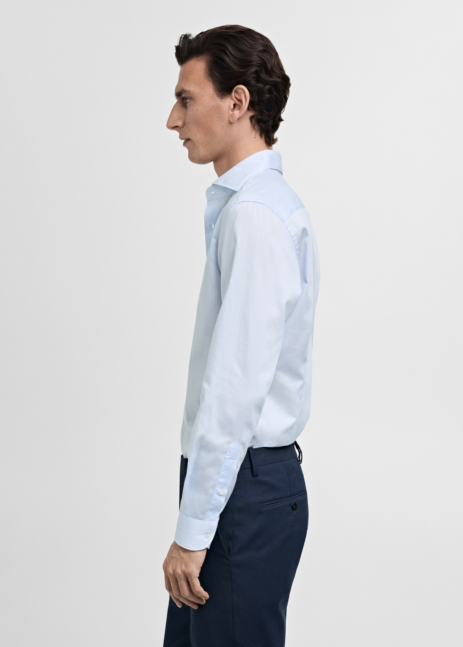 Slim fit  ince çizgili gömlek - Ürün detayı 2