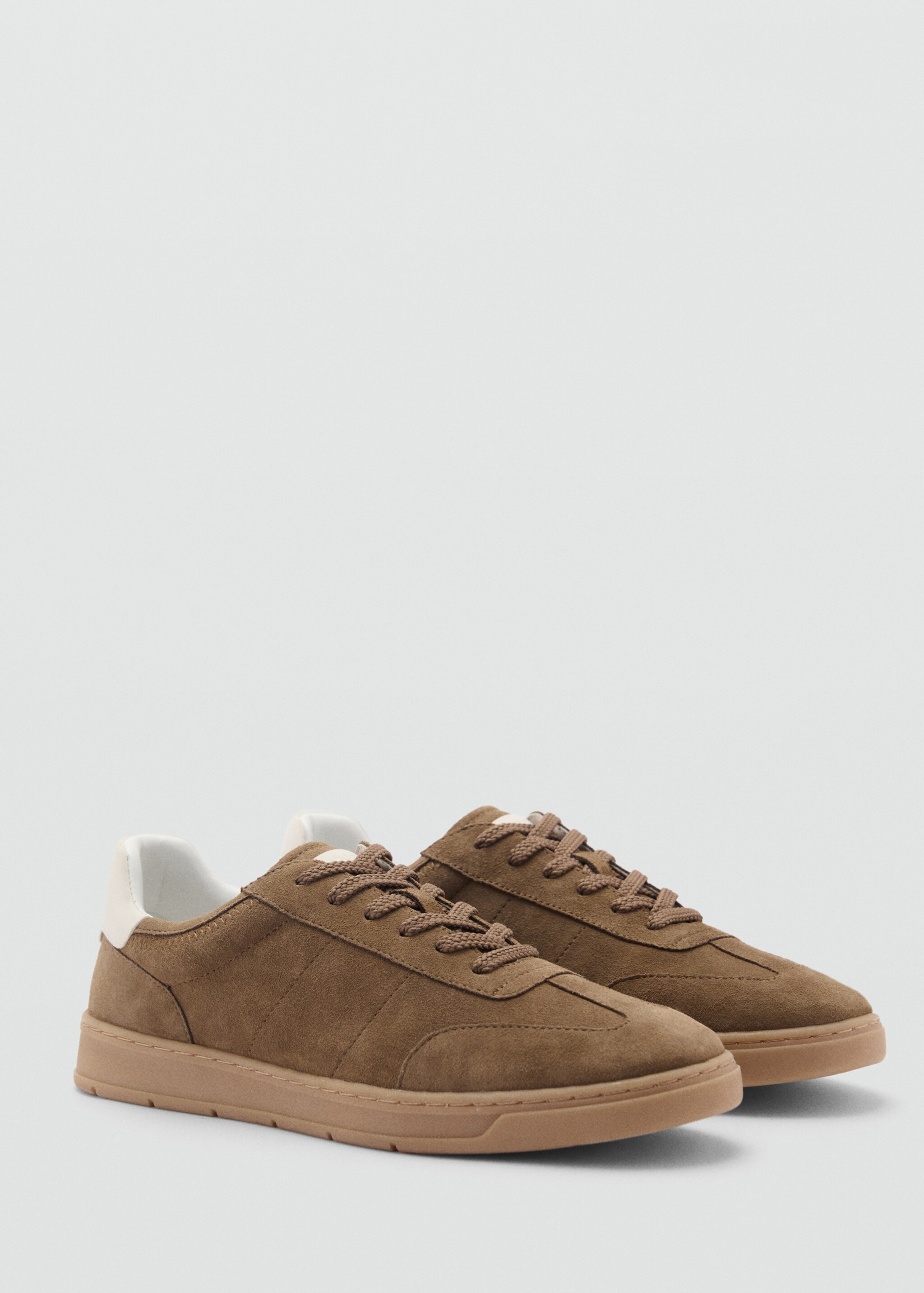 Suede mixed sneakers - เครื่องบินขนาดกลาง