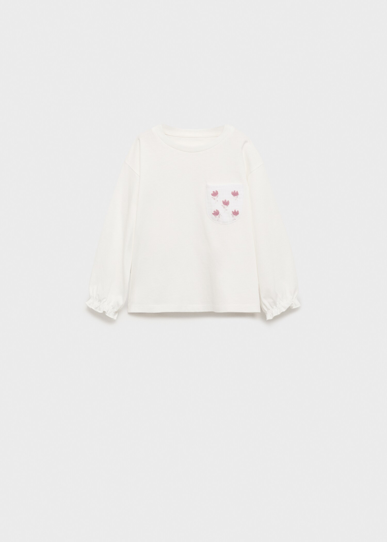 Floral-print chest-pocket T-shirt - Article without model