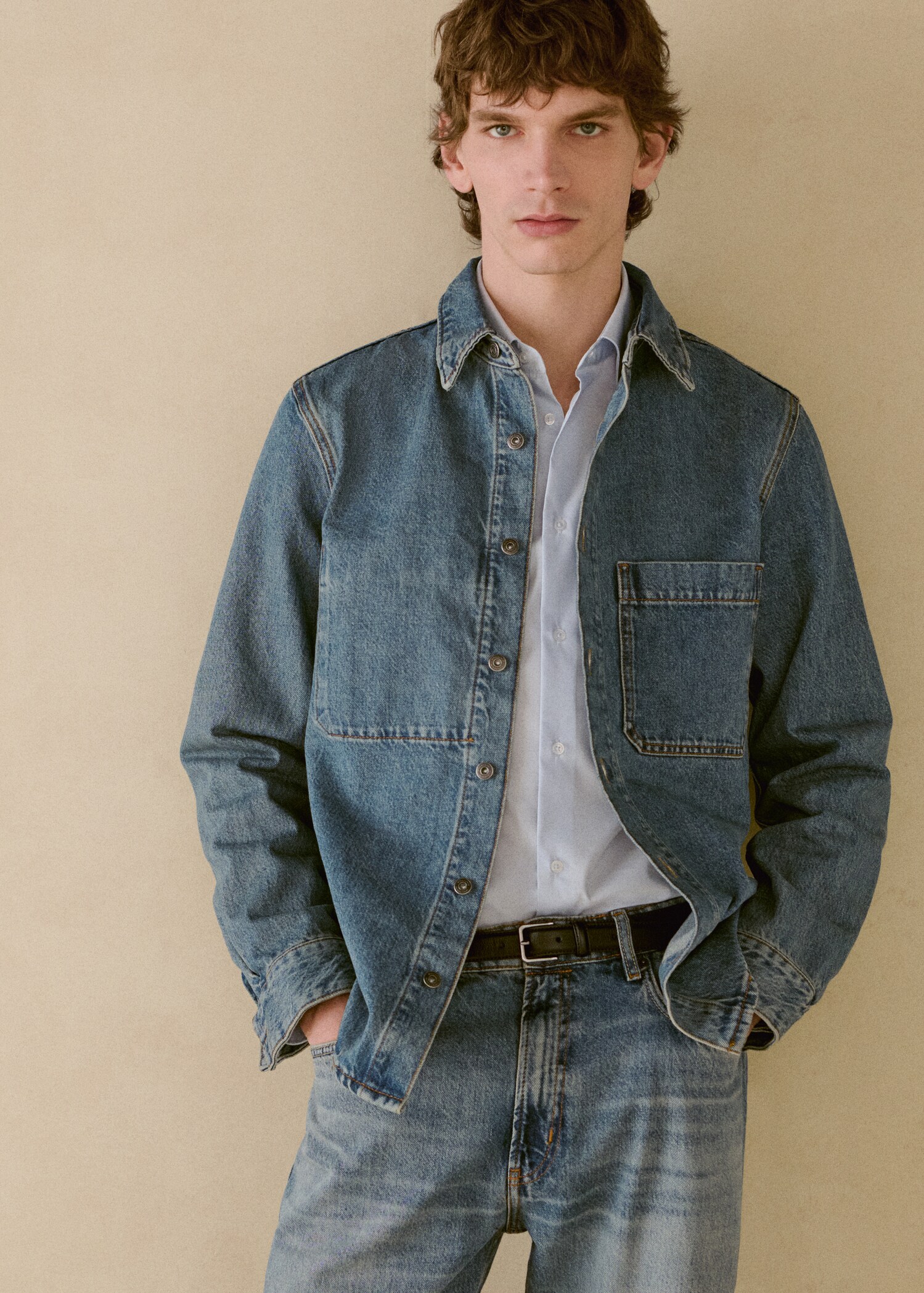 Pocket denim overshirt - Details of the article 5