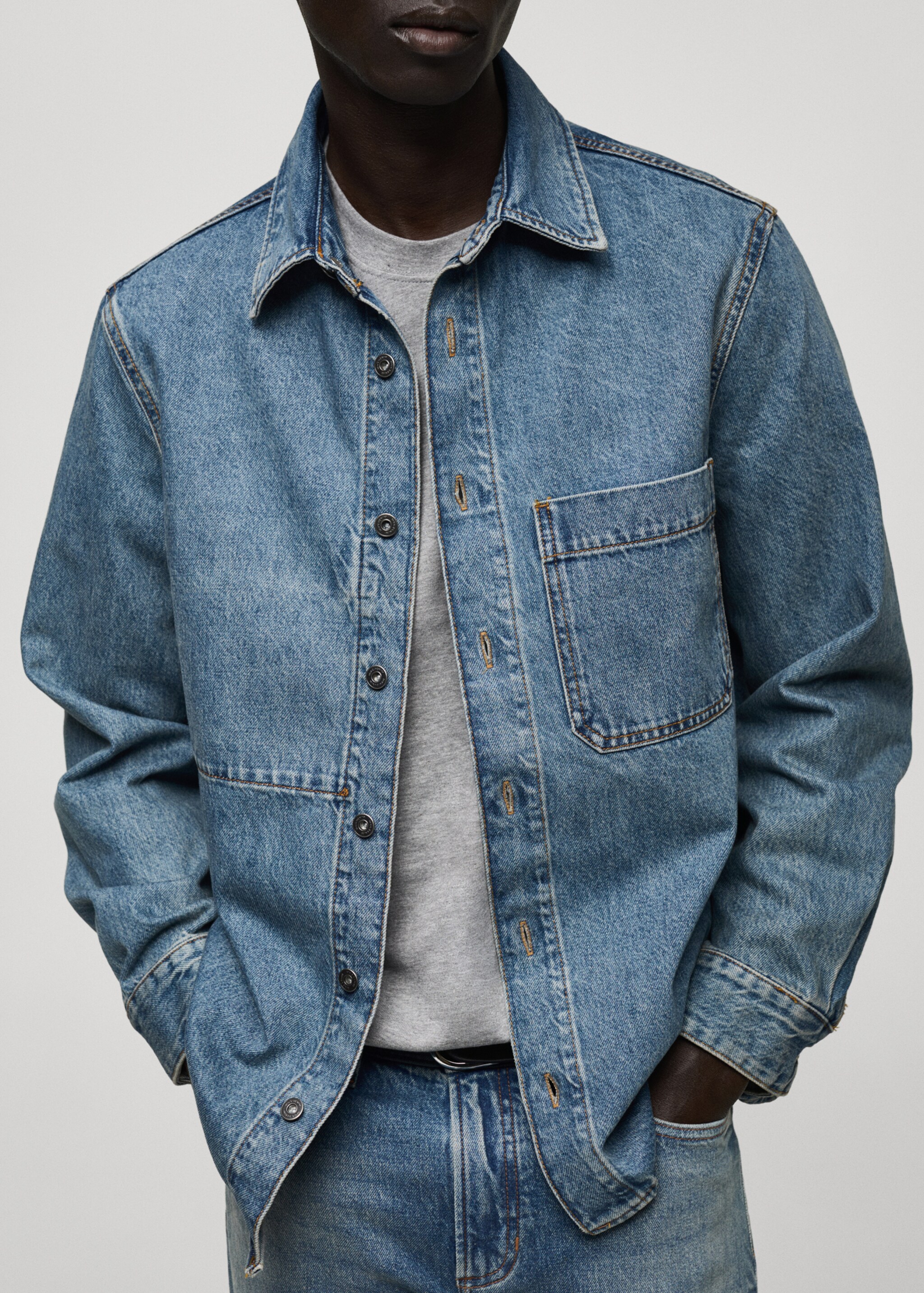 Pocket denim overshirt - Details of the article 6