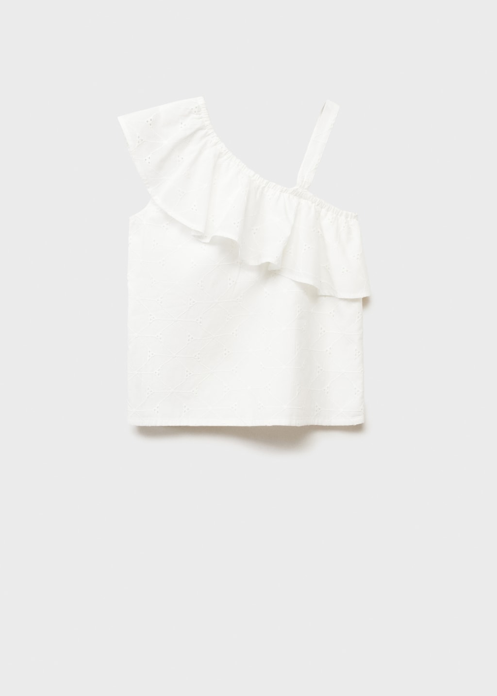 Embroidered asymmetric blouse - Kids | MANGO USA