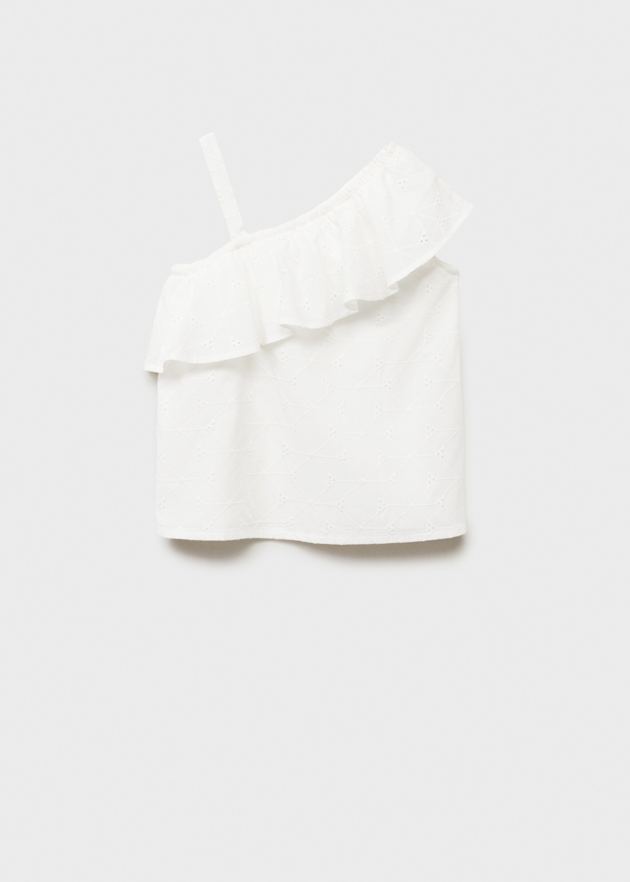 Asymmetrische Bluse mit Stickerei - Rückseite des Artikels