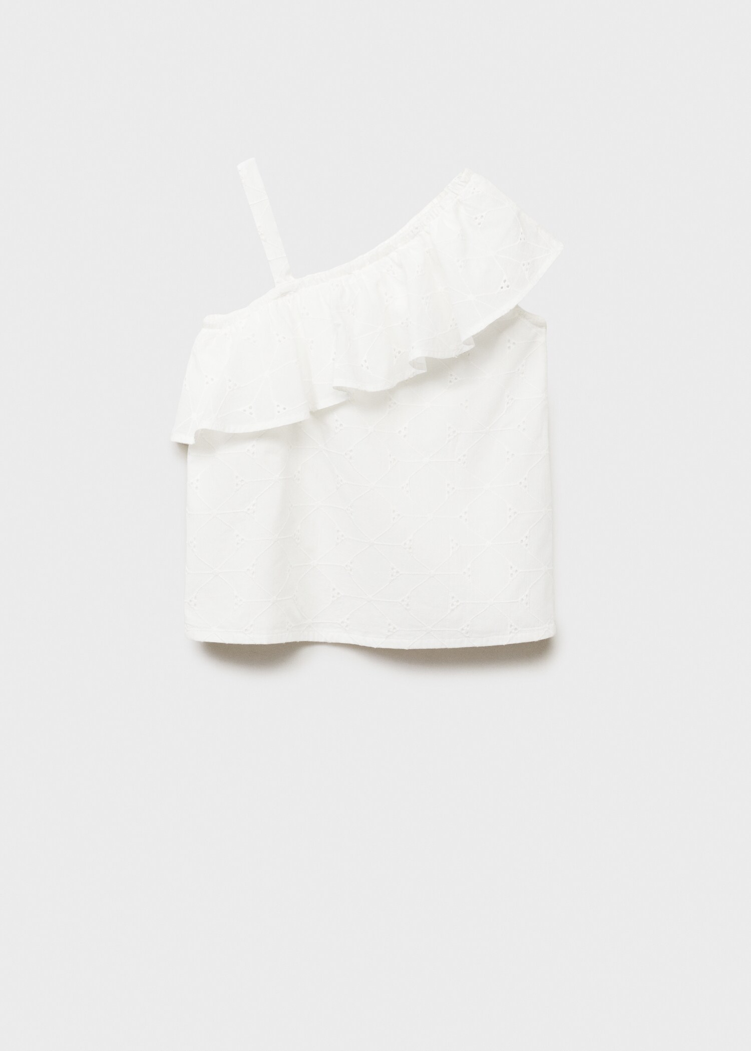 Asymmetrische Bluse mit Stickerei - Rückseite des Artikels