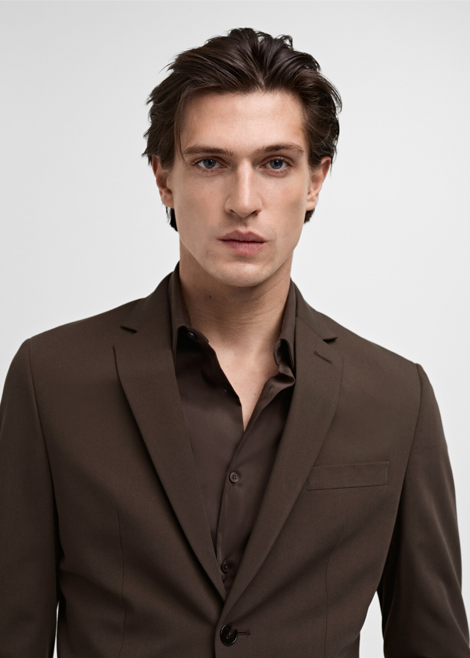 Super slim-fit suit jacket in stretch fabric - Details of the article 1