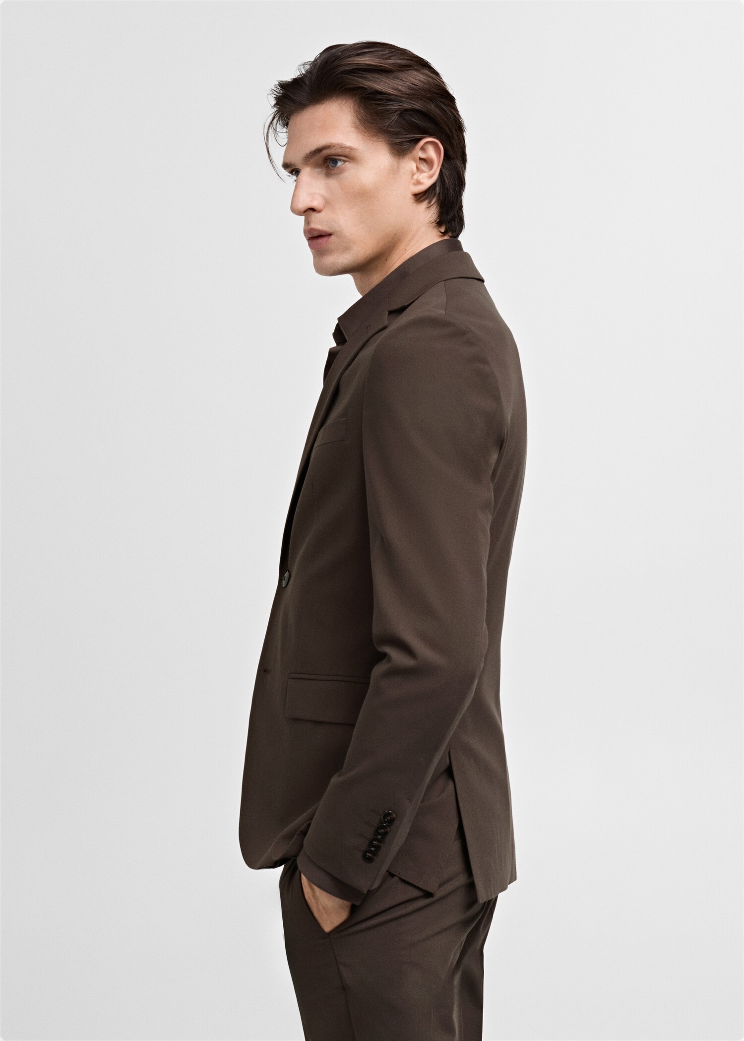 Super slim-fit suit jacket in stretch fabric - Details of the article 2