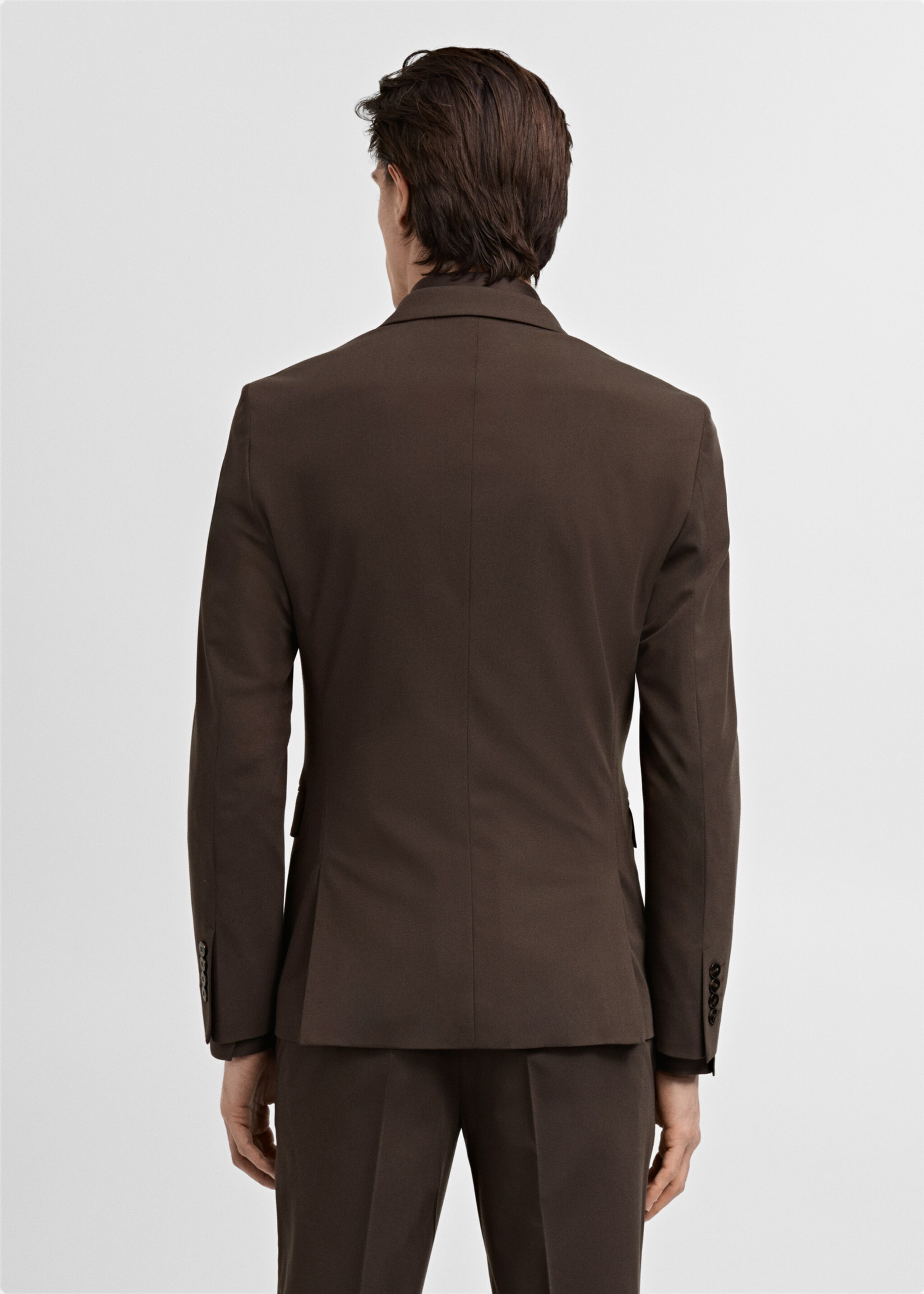 Super slim-fit suit jacket in stretch fabric - Reverse of the article