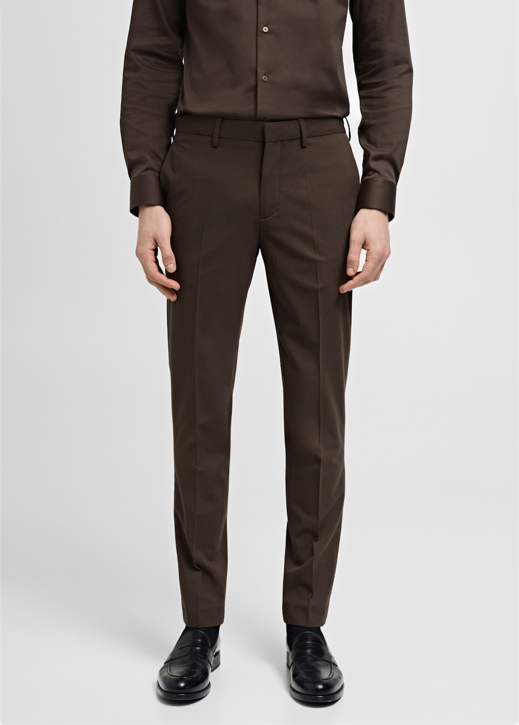 Stretch fabric super slim-fit suit trousers - Men | MANGO Netherlands