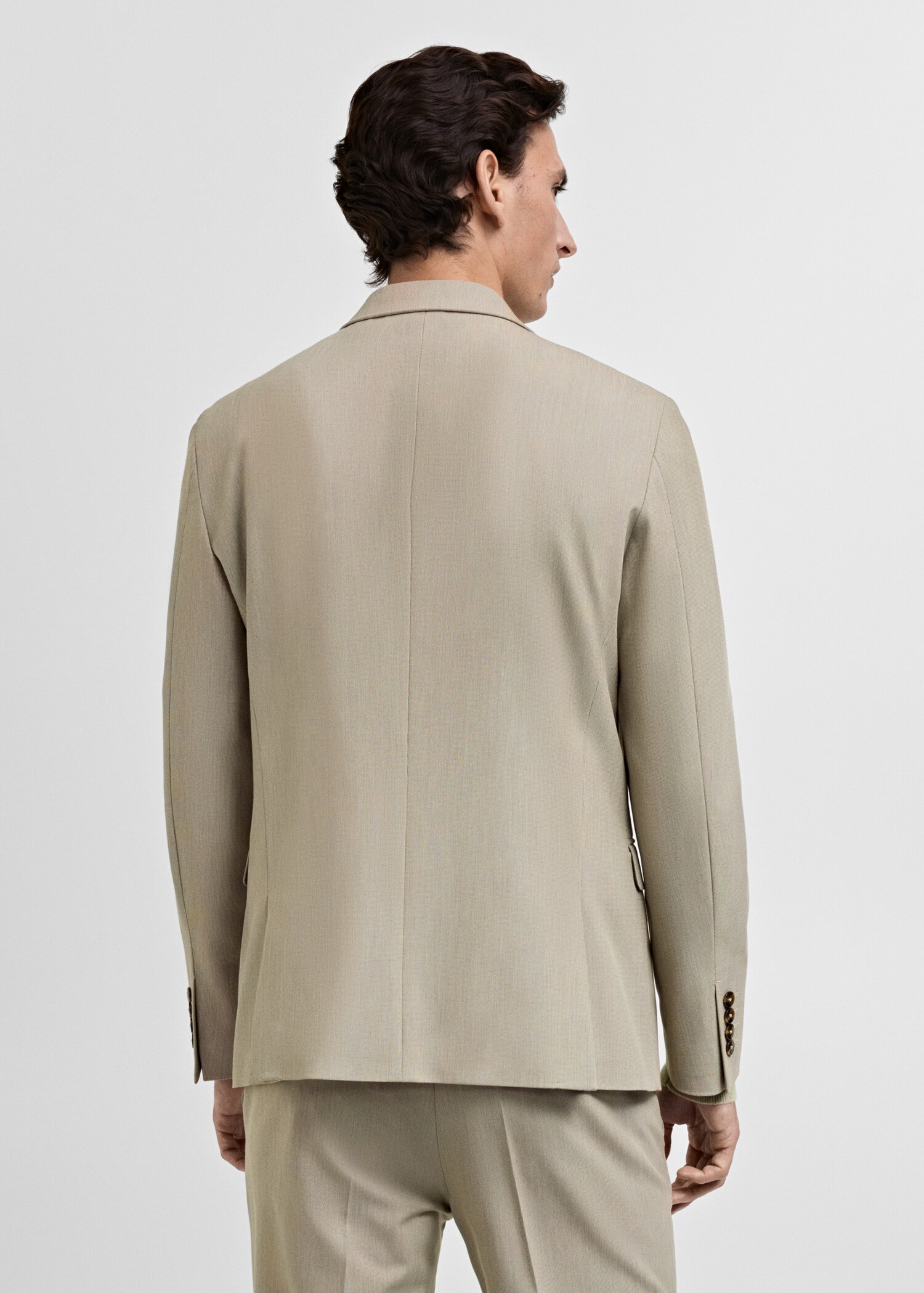 Super slim-fit suit jacket in stretch fabric - Reverse of the article