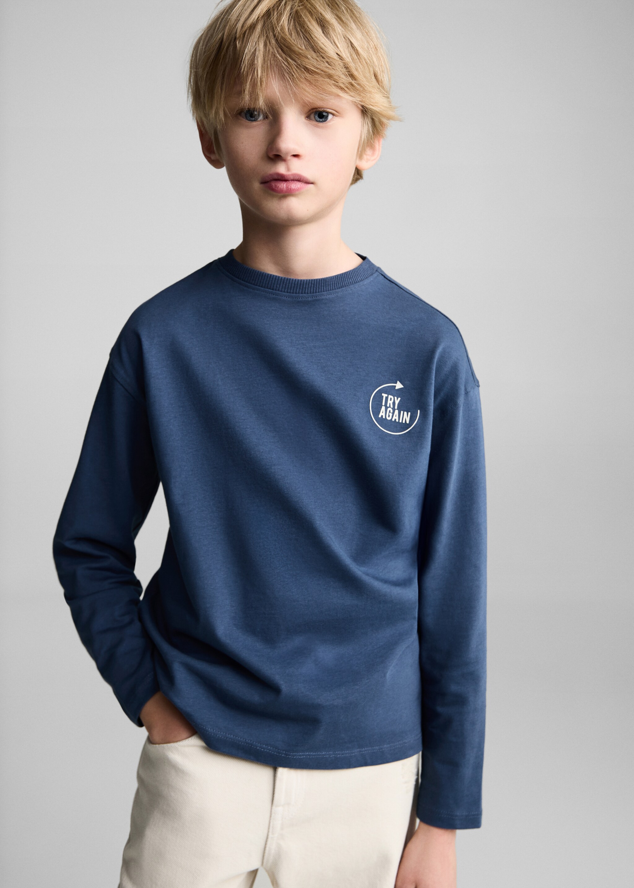 Camiseta algodón mensaje - Plano medio
