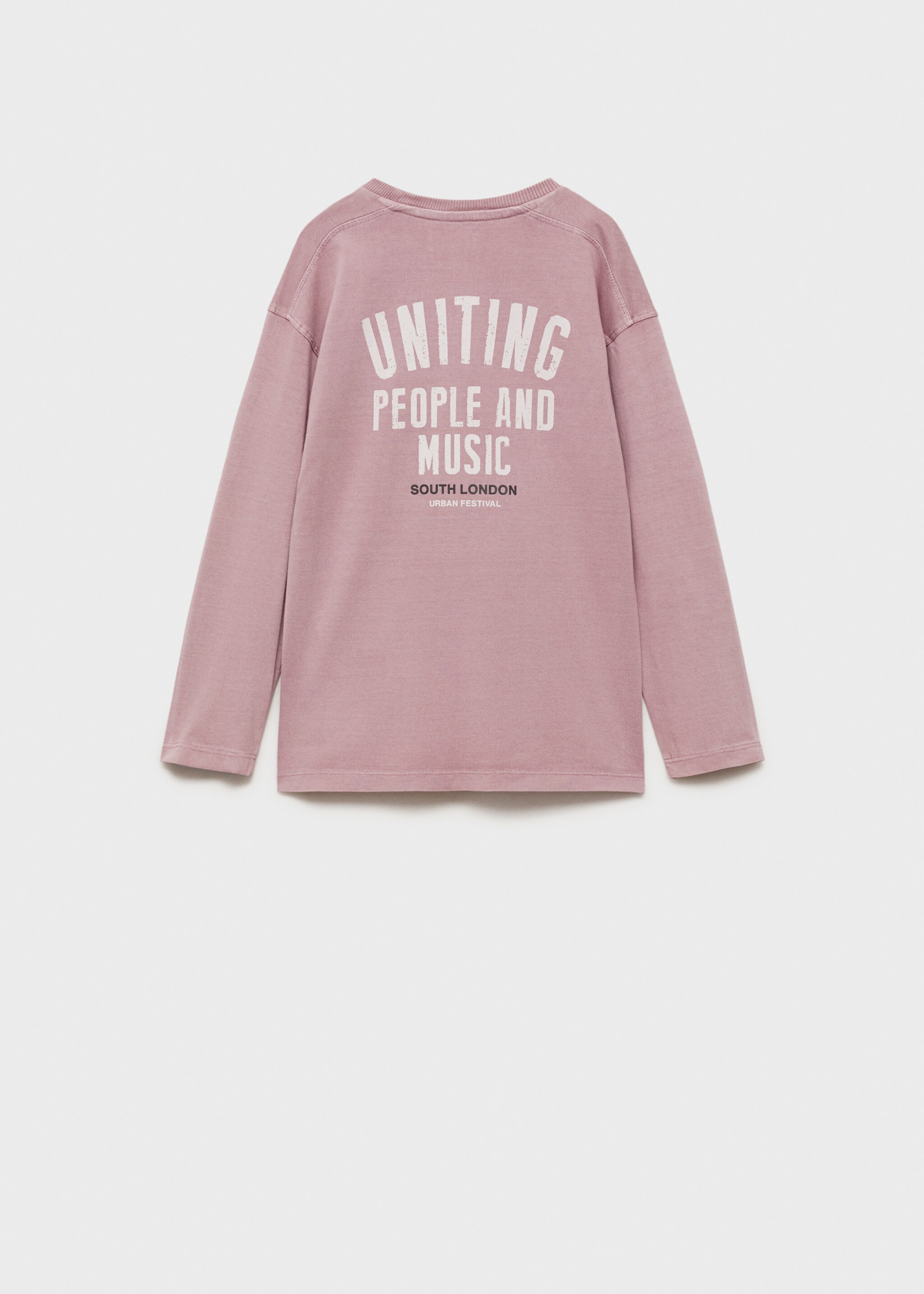 Camiseta algodón efecto lavado - Reverso del artículo