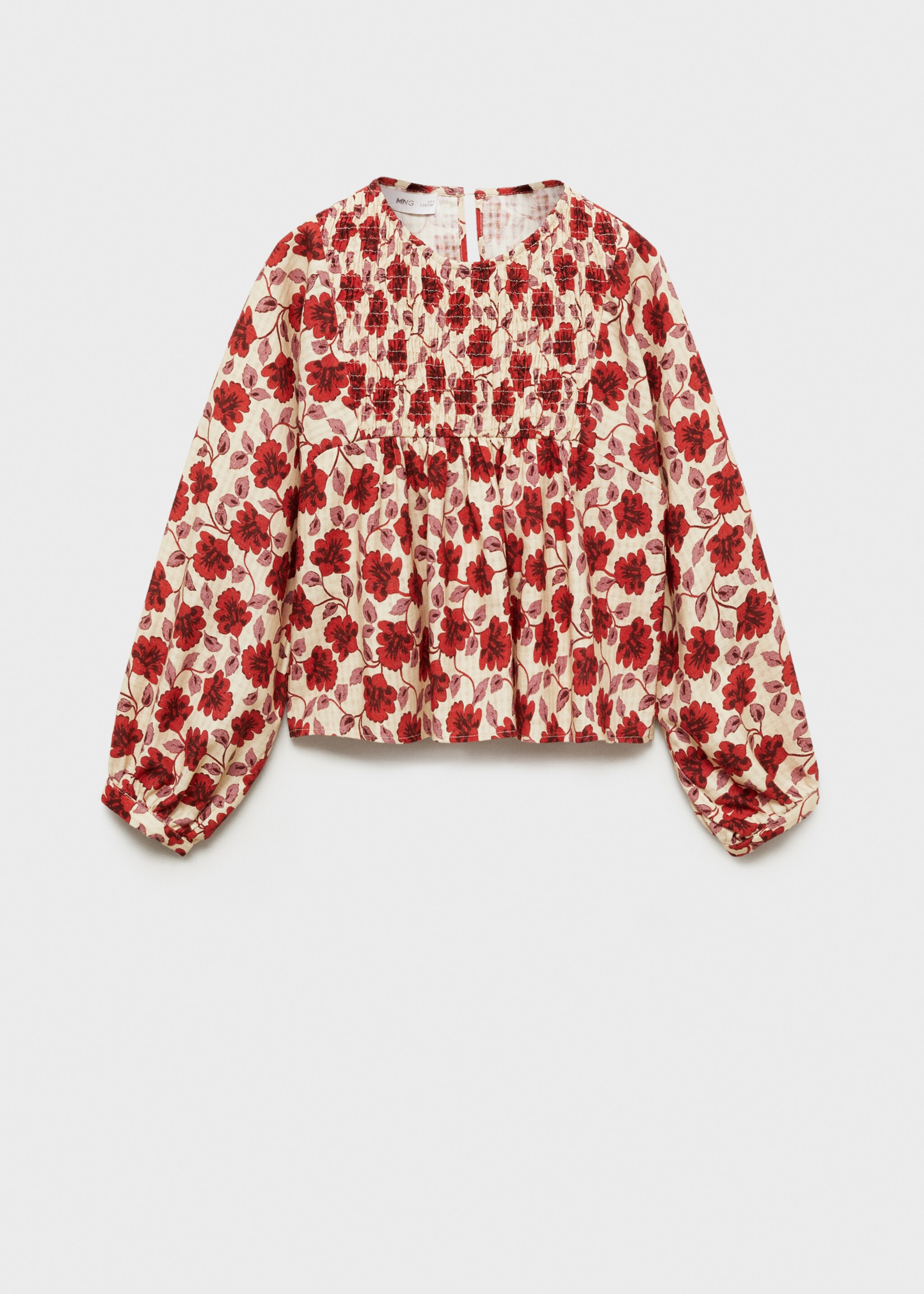 Floral-print cotton blouse - Article without model