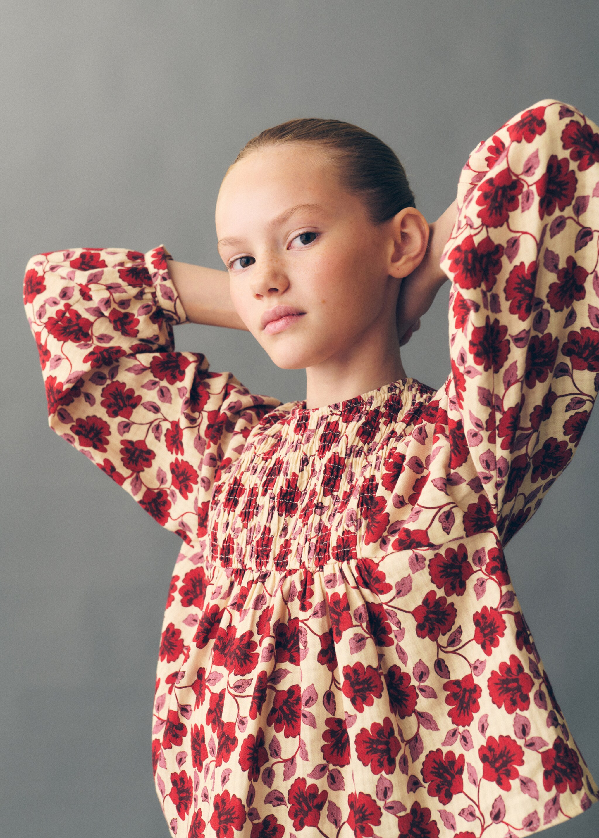 Floral-print cotton blouse - Details of the article 5