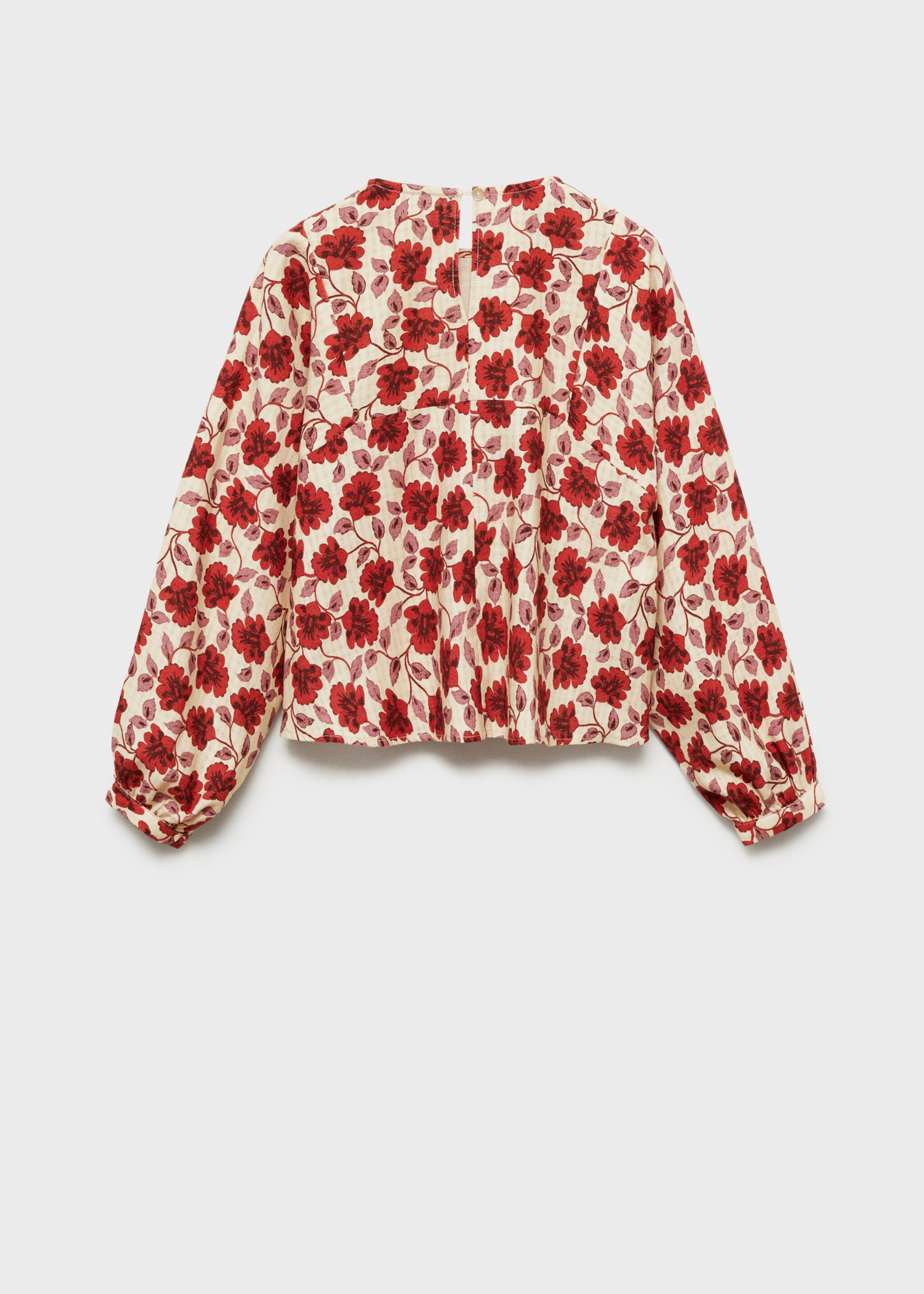 Floral-print cotton blouse - Reverse of the article