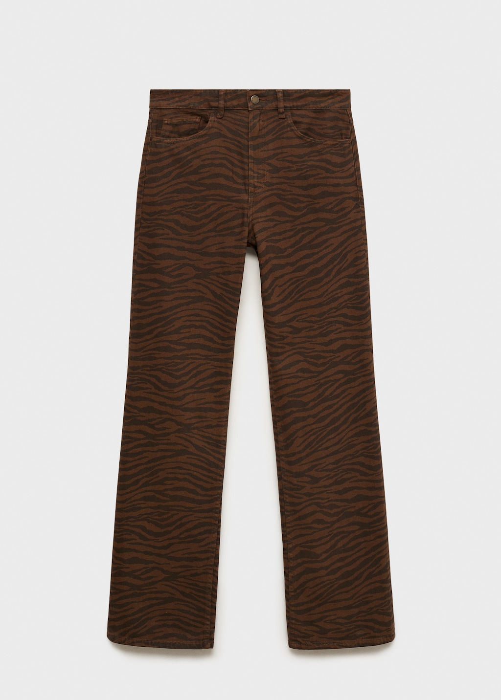 Mango Zebra-print straight-fit jeans