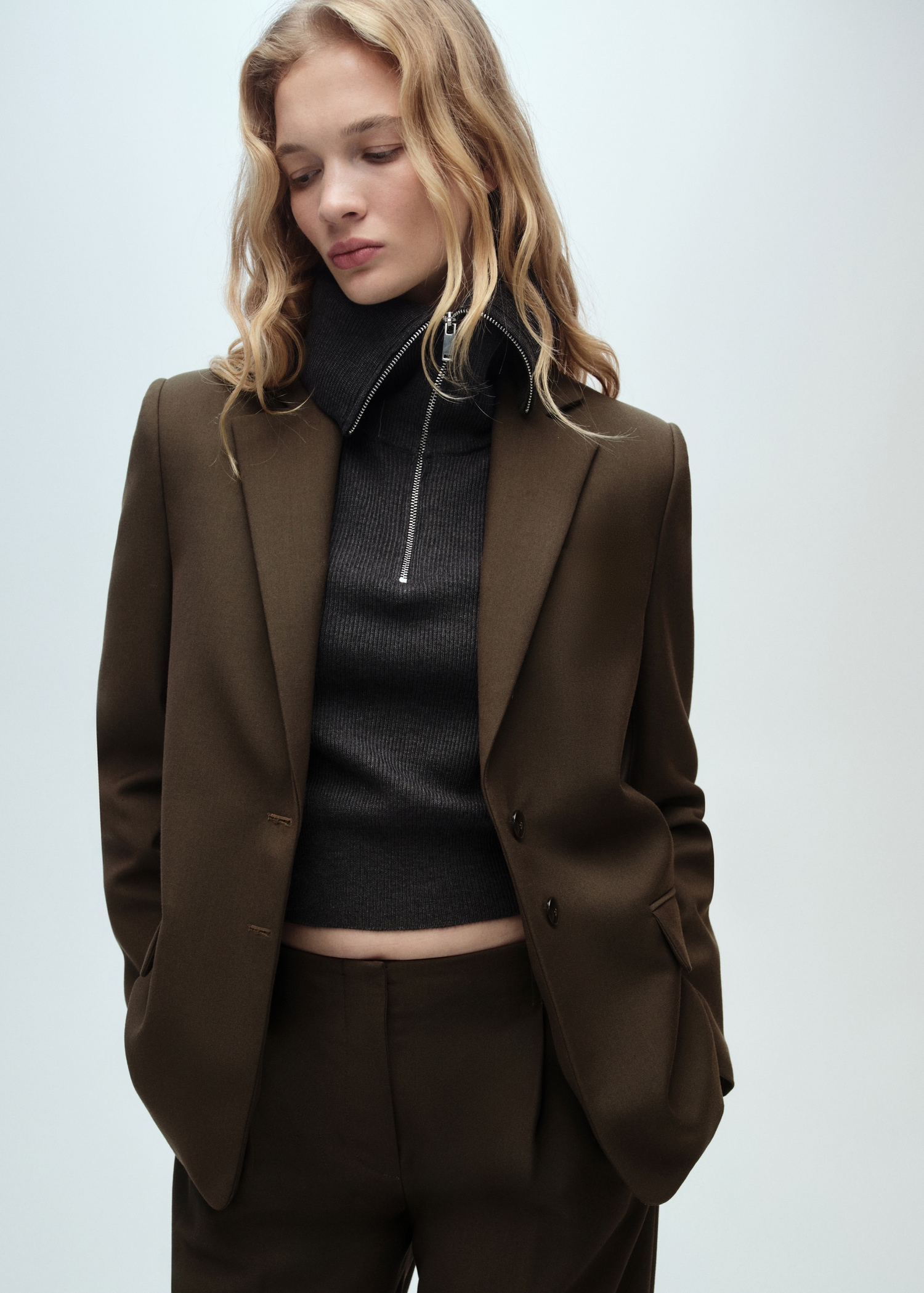 Straight-fit suit jacket Women MANGO Iran