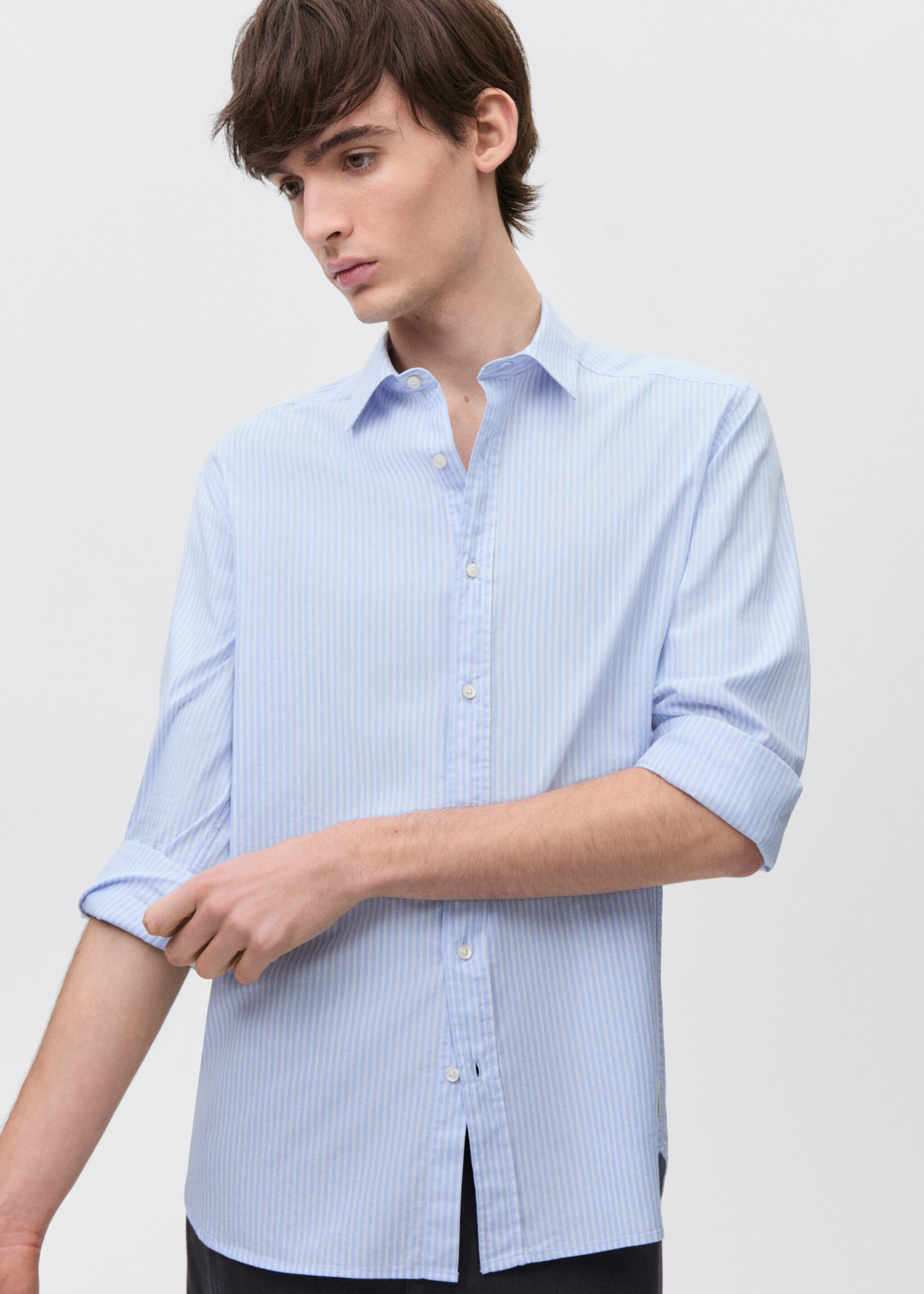 Striped cotton shirt - Medium plane
