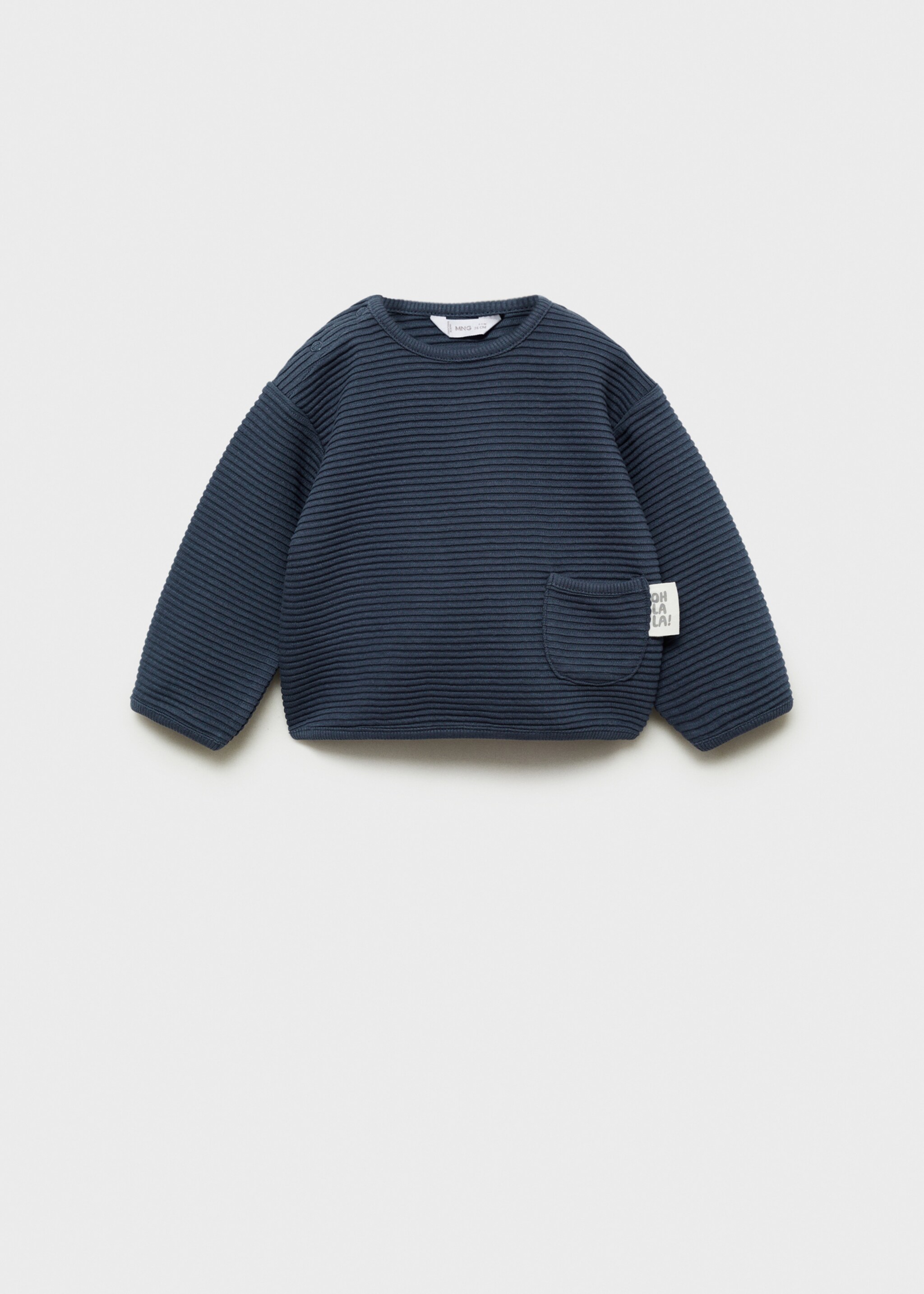 Textured knit sweatshirt - Article without model