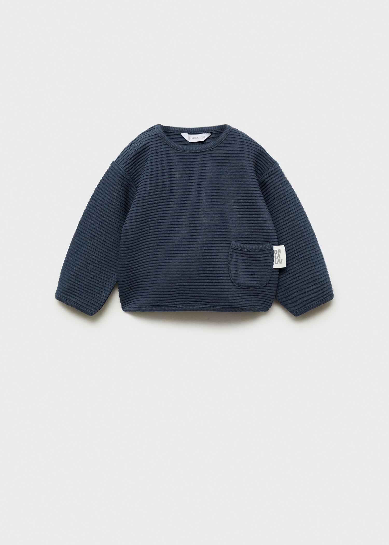 Textured knit sweatshirt - Article without model