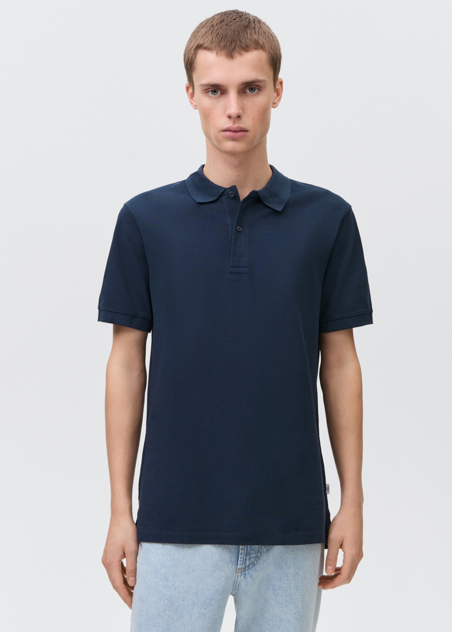 Cotton piqué polo shirt - Medium plane