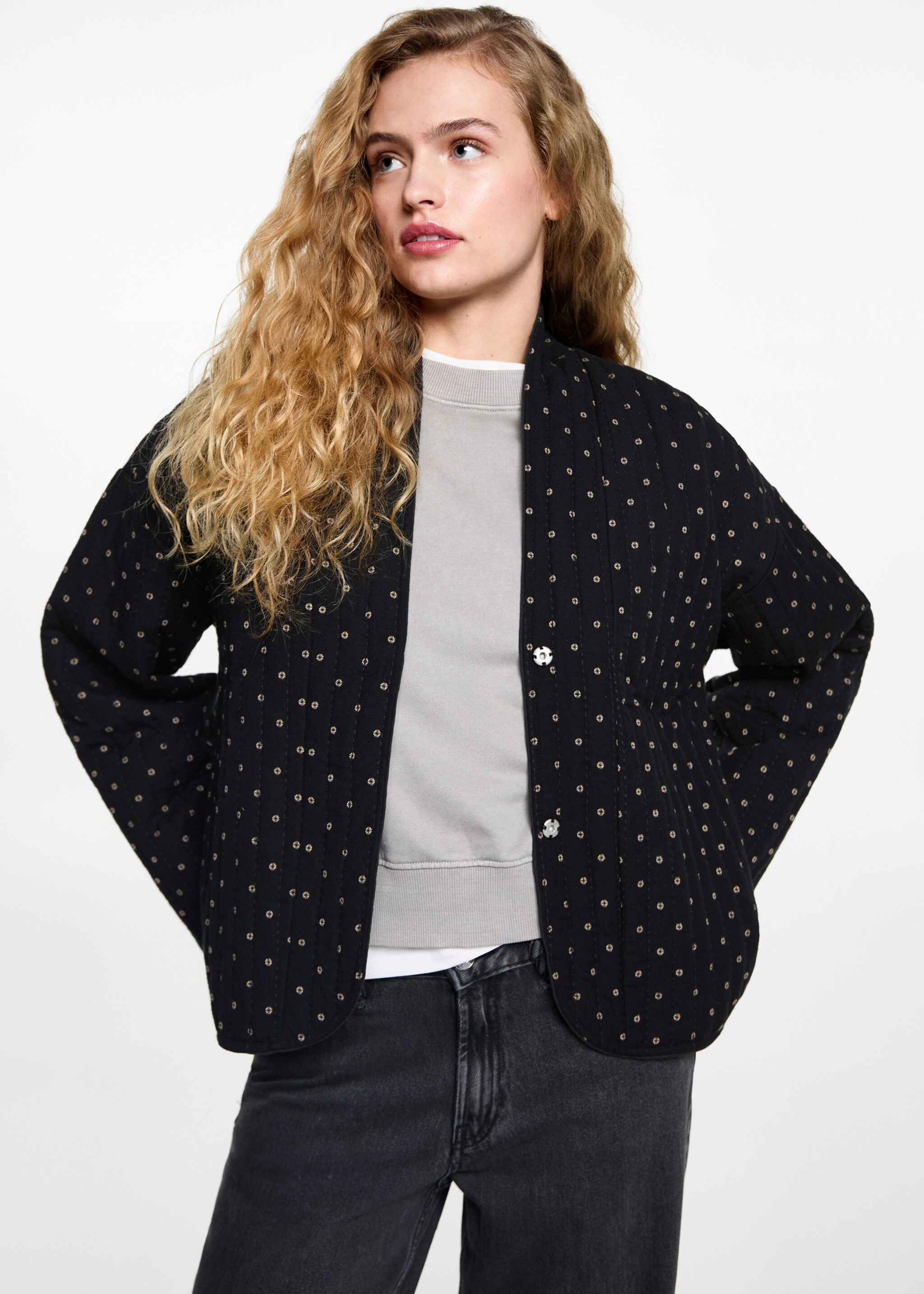 Blouson matelassé coton - Plan moyen