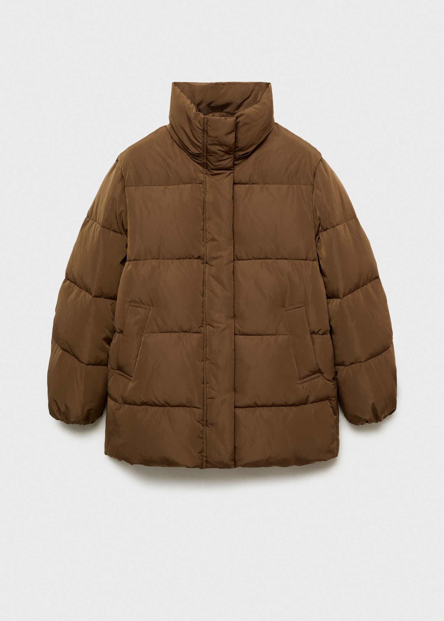 Quilted midi anorak with hood - Details of the article 8