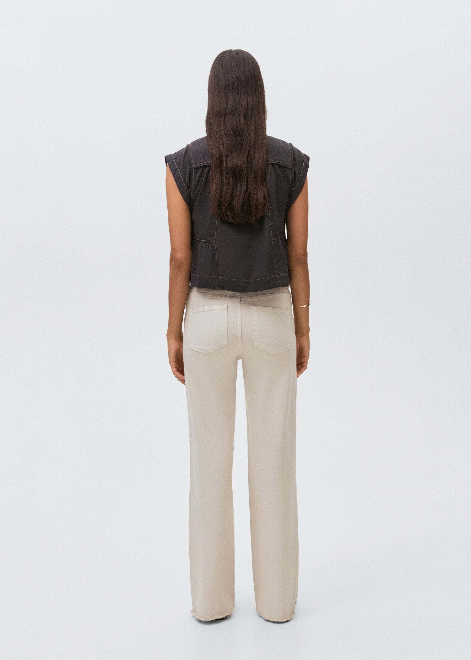 Straight-fit jeans with studs - Reverse of the article