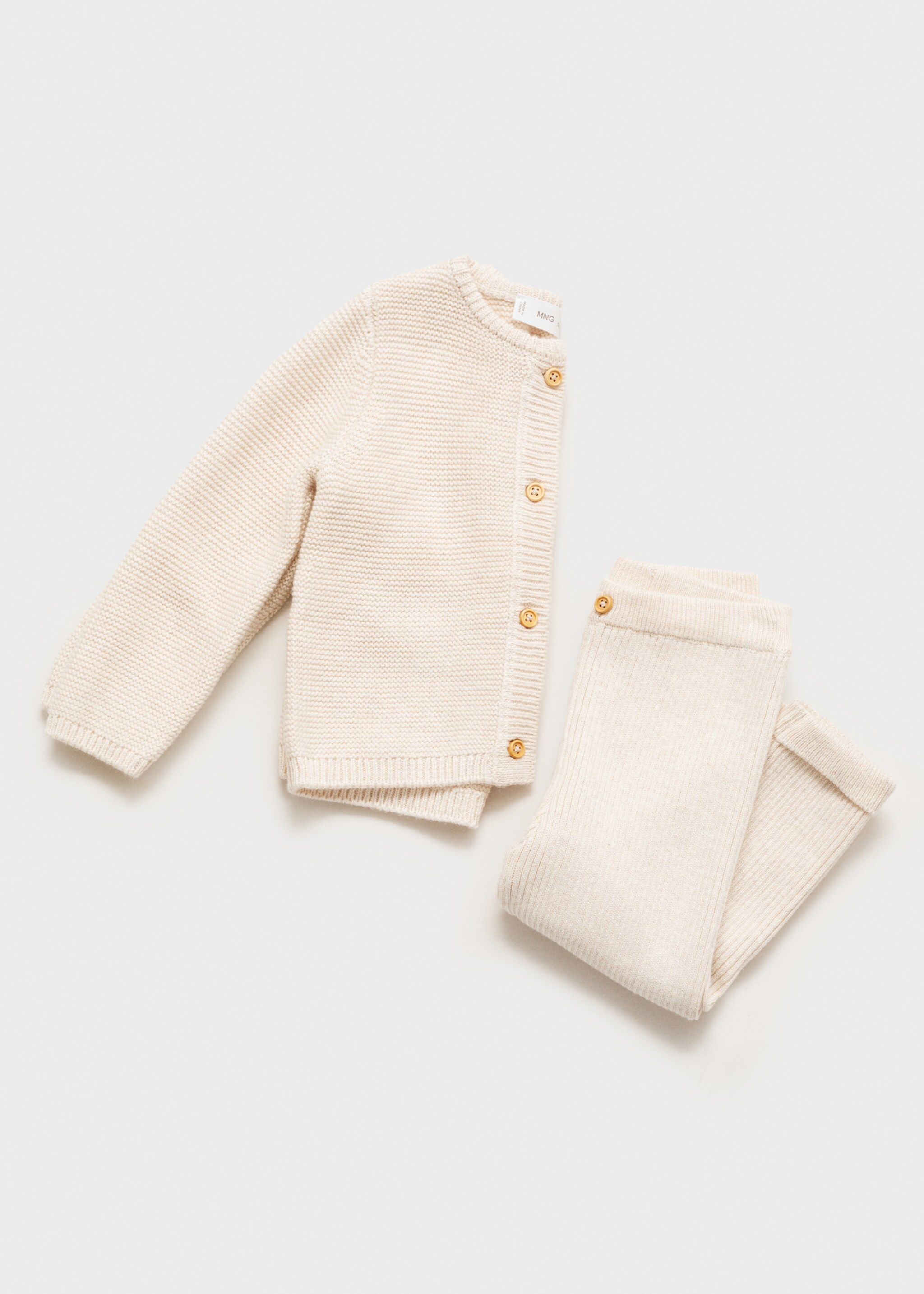 Cotton ribbed leggings - Details of the article 0