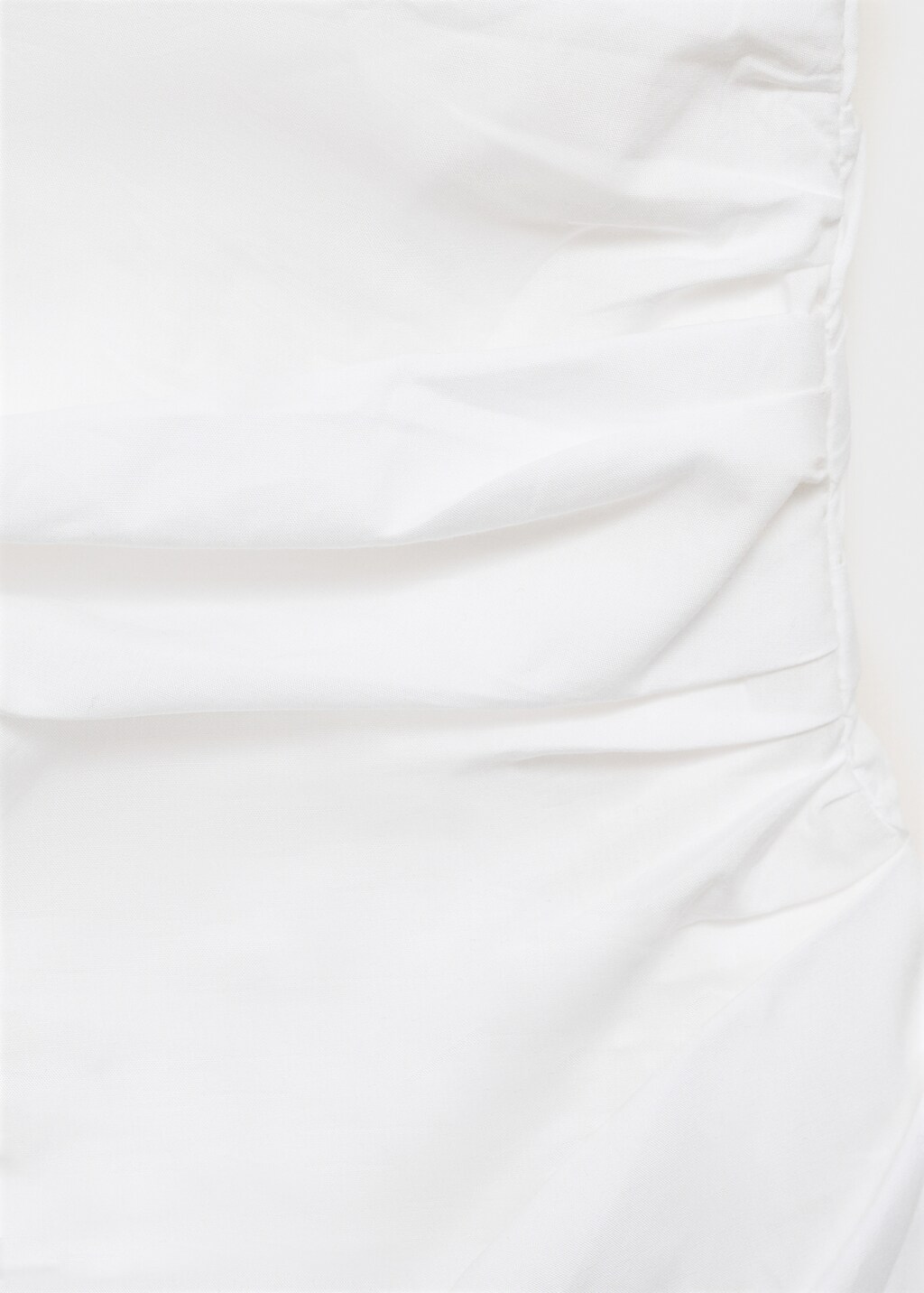 Asymmetrical puff-sleeve dress