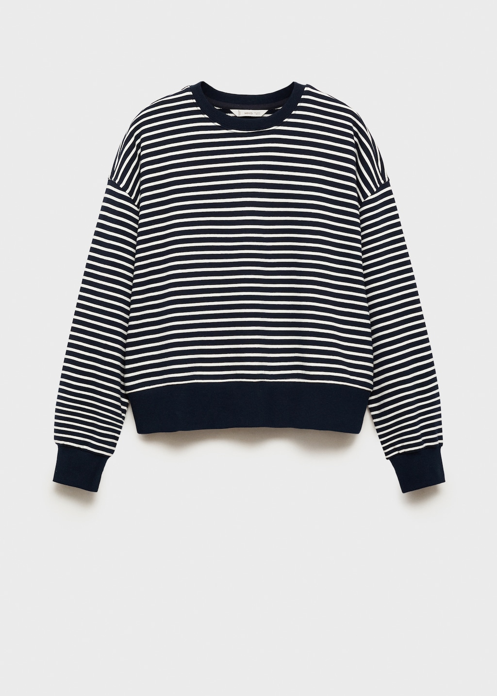 Striped cotton-blend sweatshirt