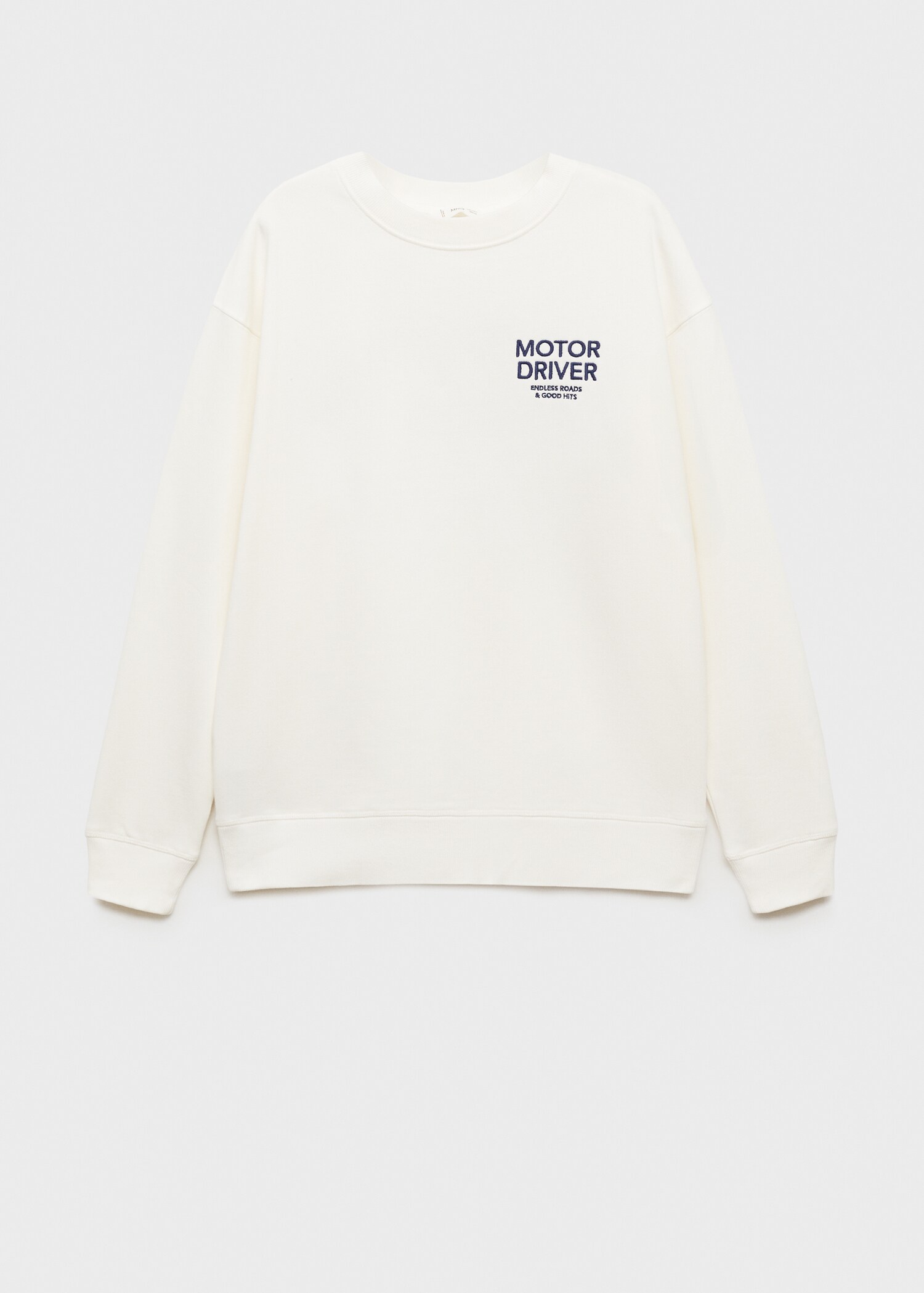 Cotton sweatshirt with printed message - Article without model
