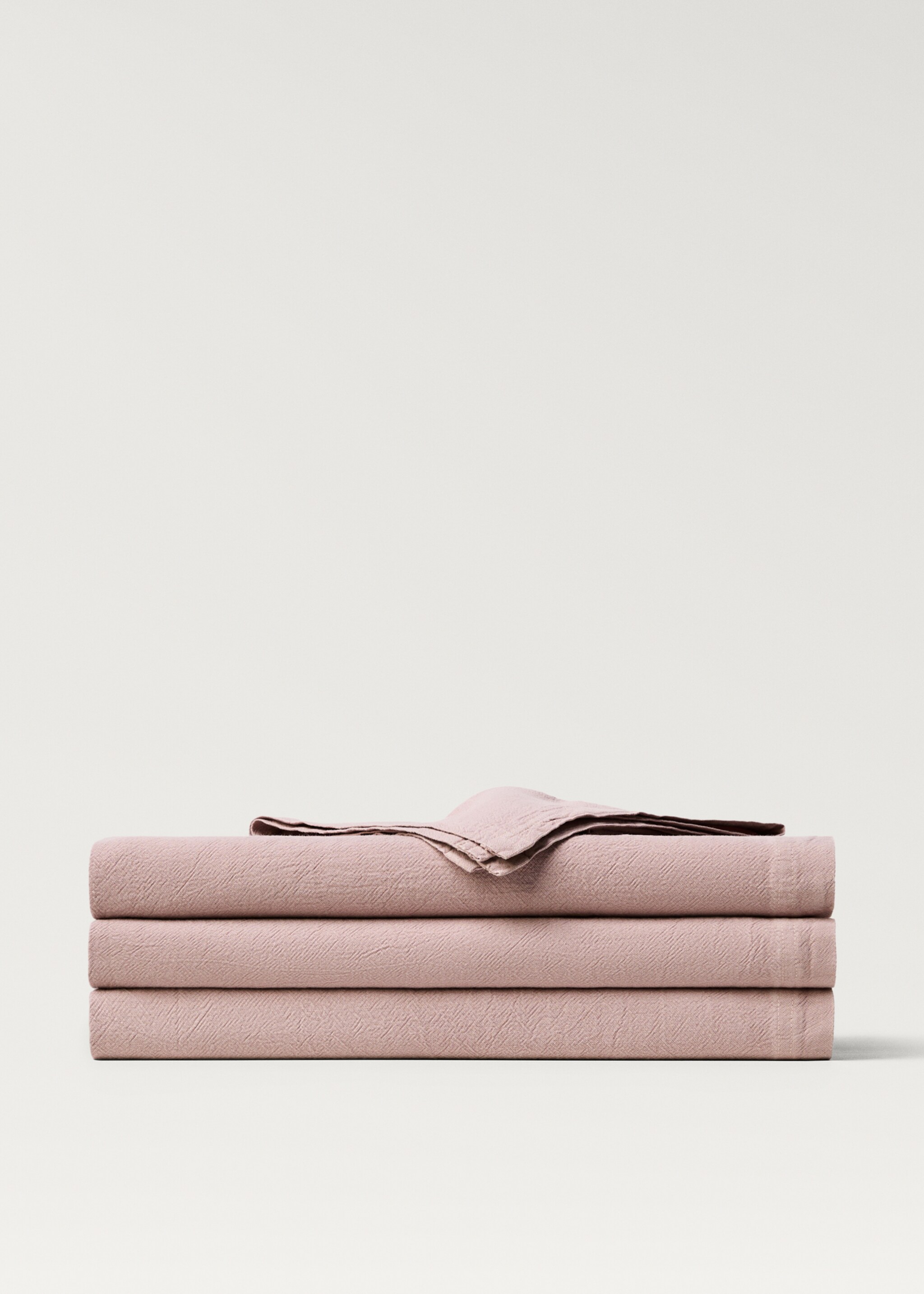 Nappe 100 % coton pour 6 à 8 convives - Article sans modèle, Rose géranium. Ref: 87052547-00.