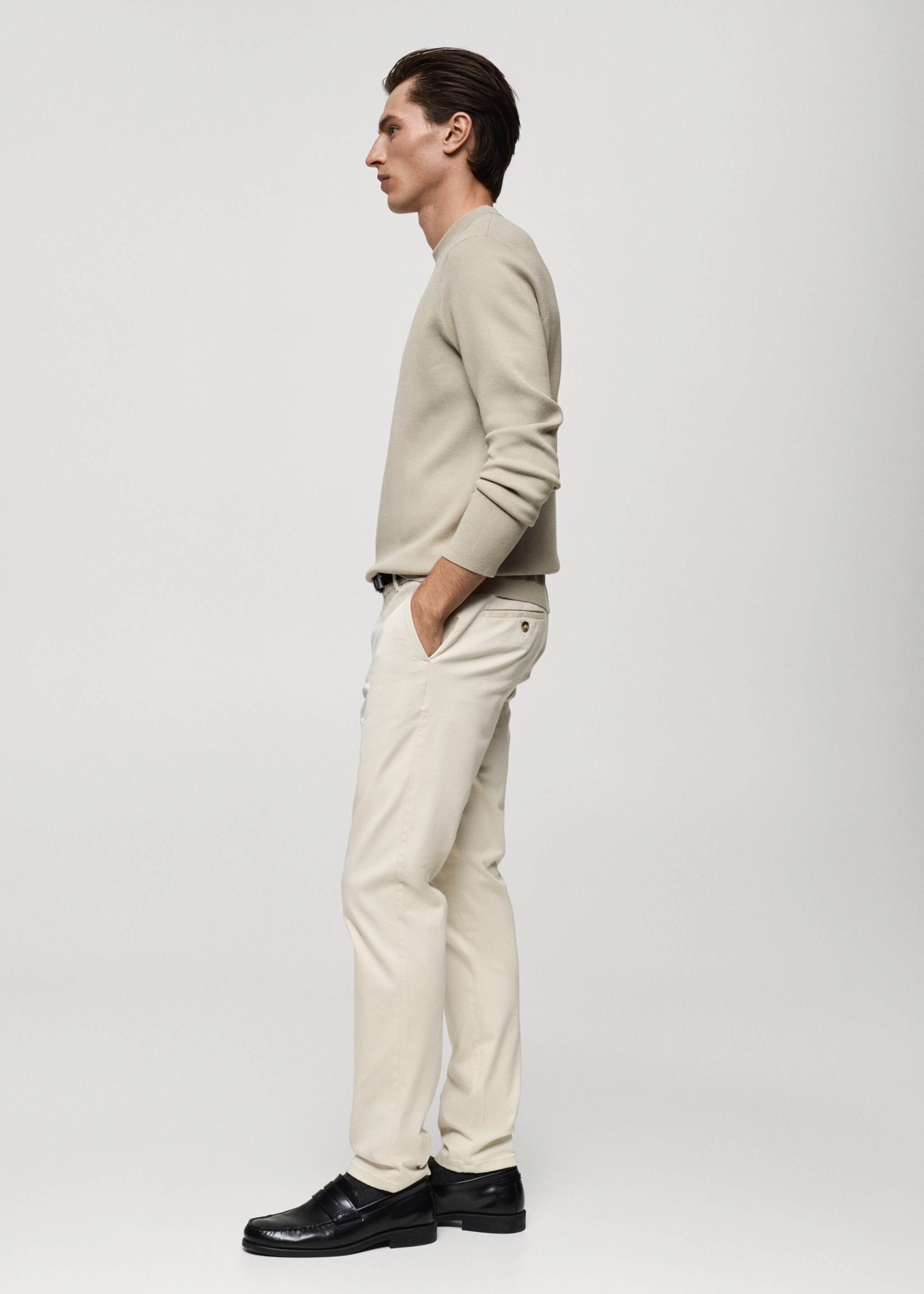 Barna slim-fit twill chino trousers - Details of the article 2