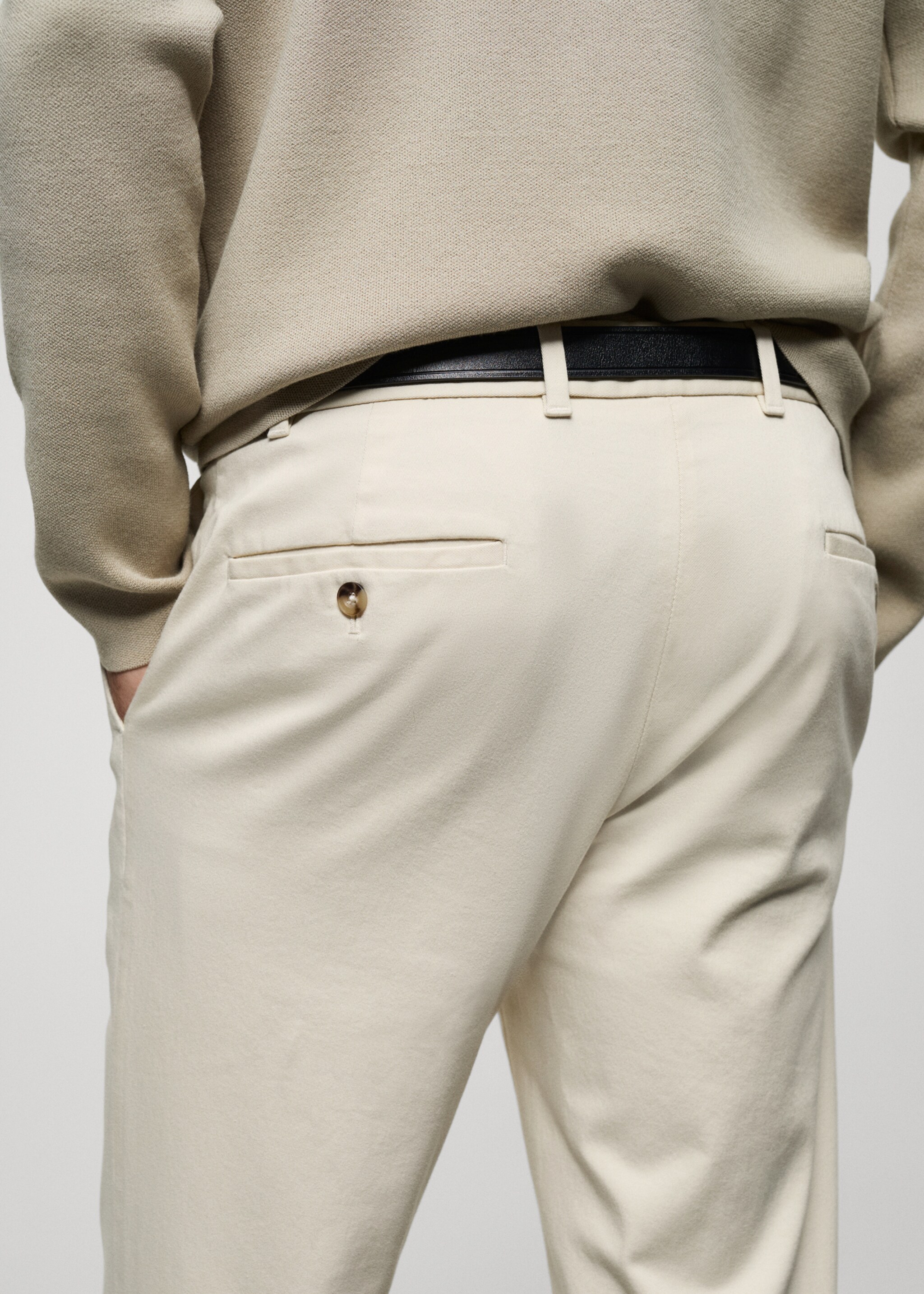 Barna slim-fit twill chino trousers - Details of the article 6