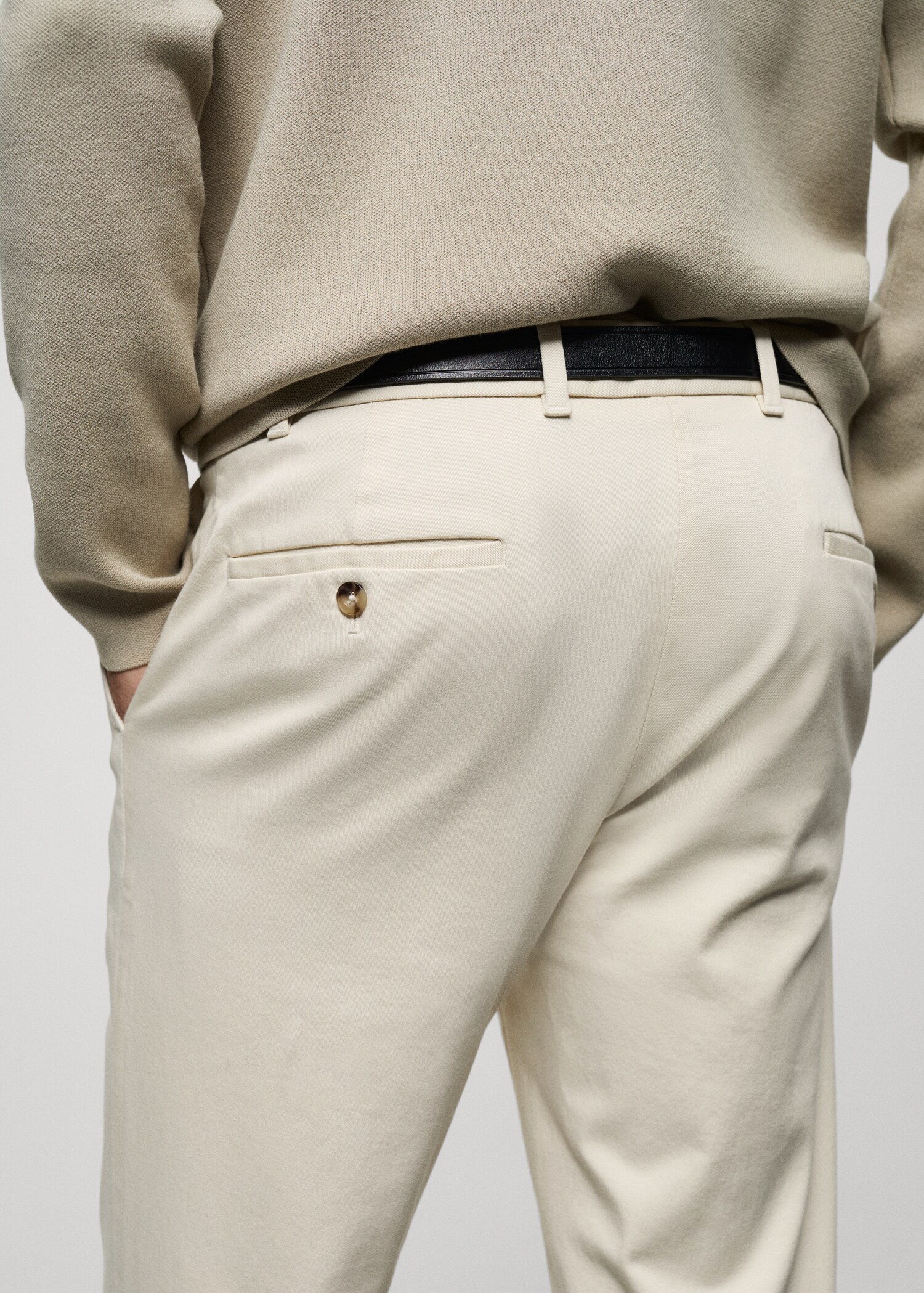 Barna slim-fit twill chino trousers - Details of the article 6