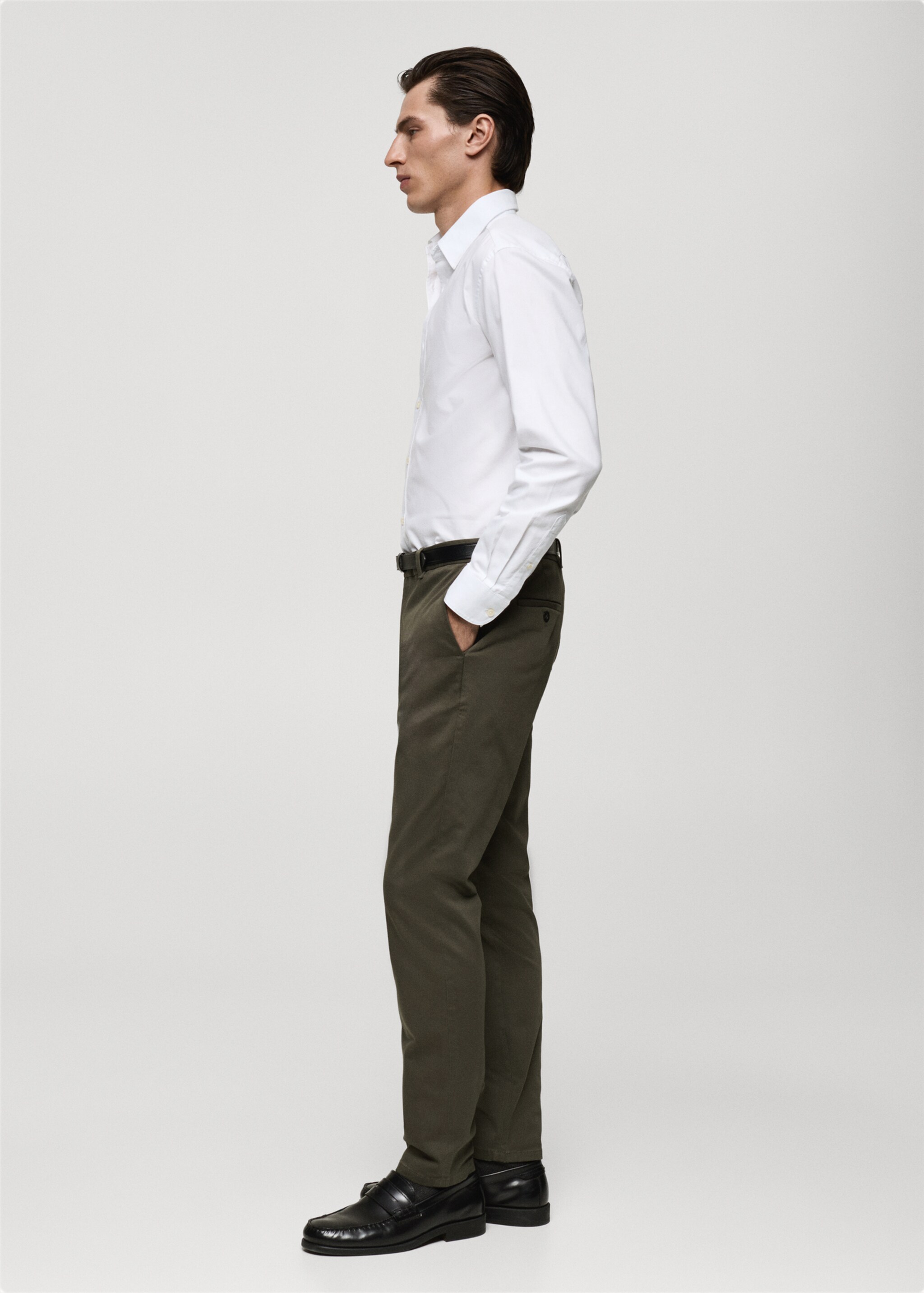 Barna slim-fit twill chino trousers - Details of the article 2