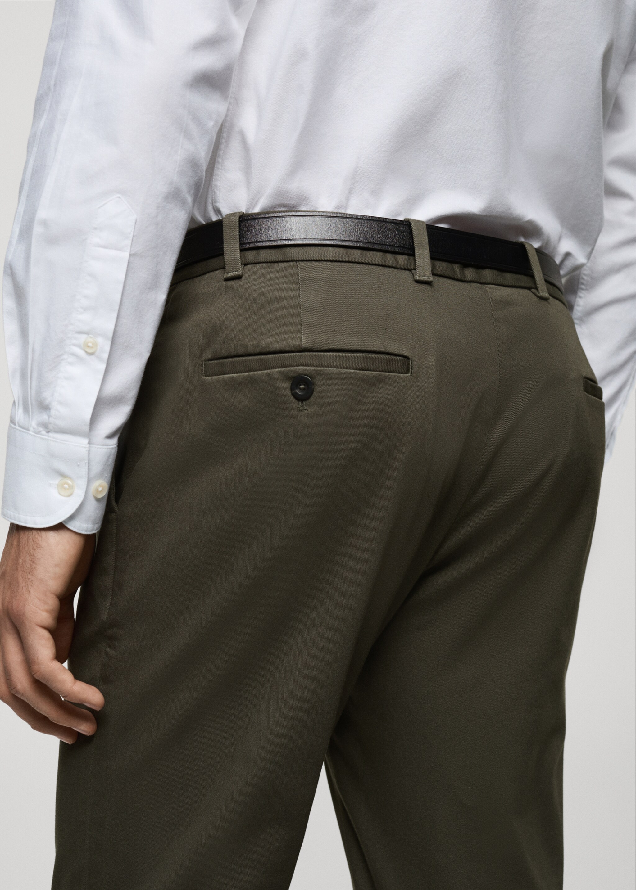 Barna slim-fit twill chino trousers - Details of the article 6