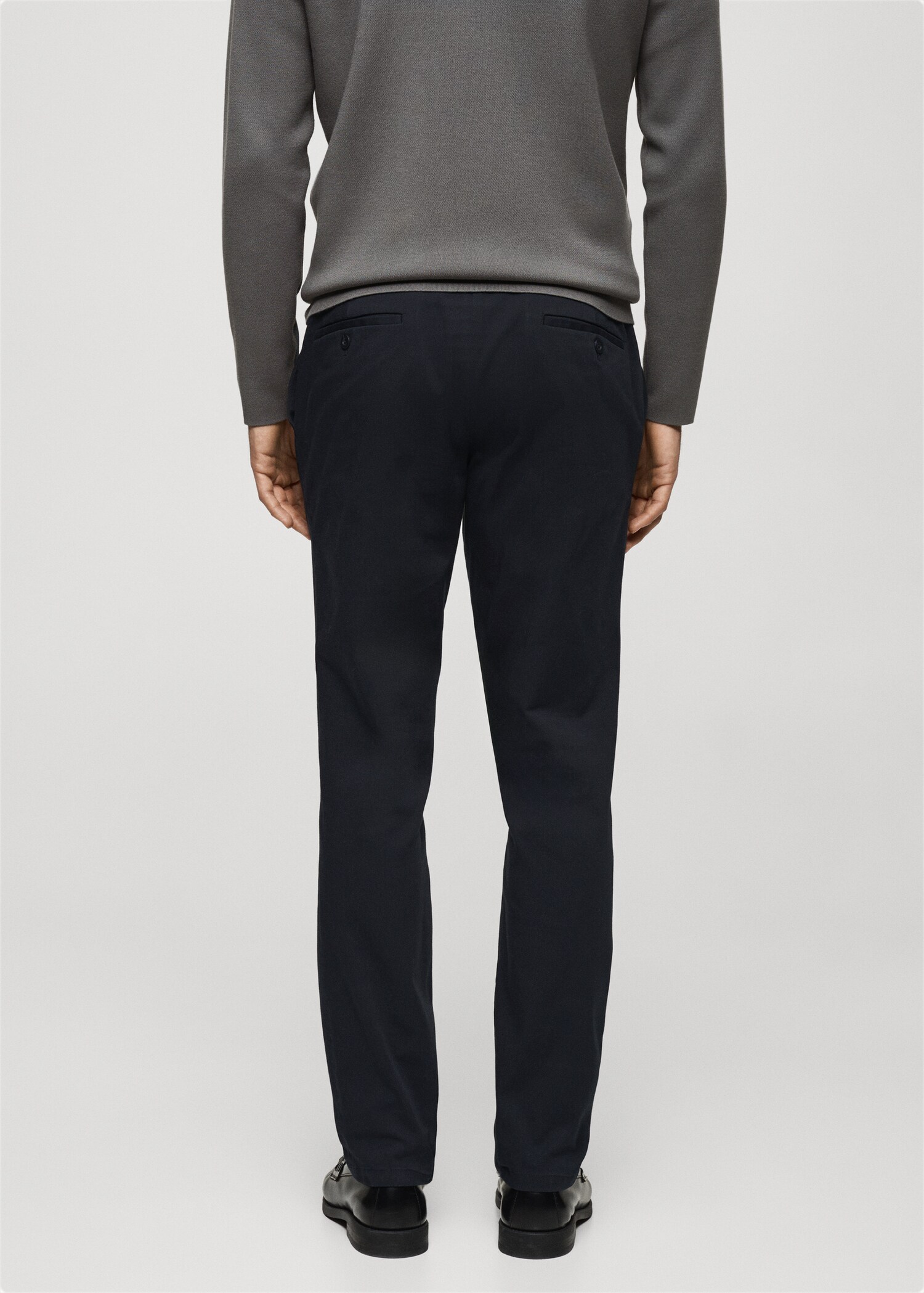 Spodnie chinosy Barna slim fit z diagonalu - Tylna strona artykułu