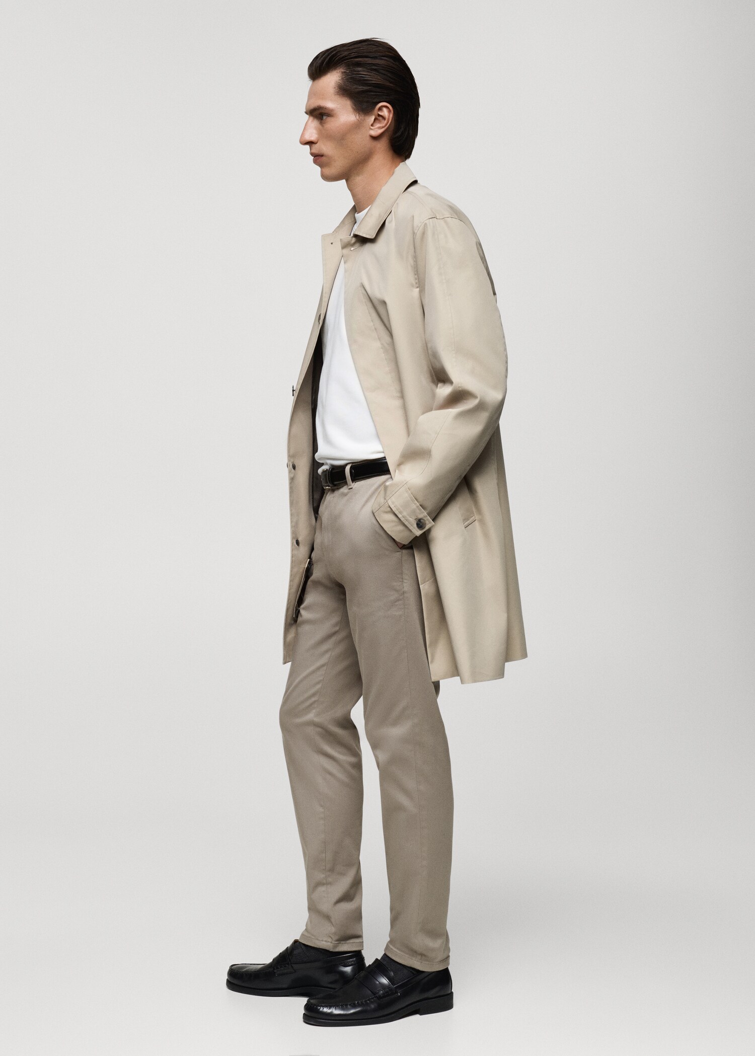 Barna slim-fit twill chino trousers - Details of the article 2