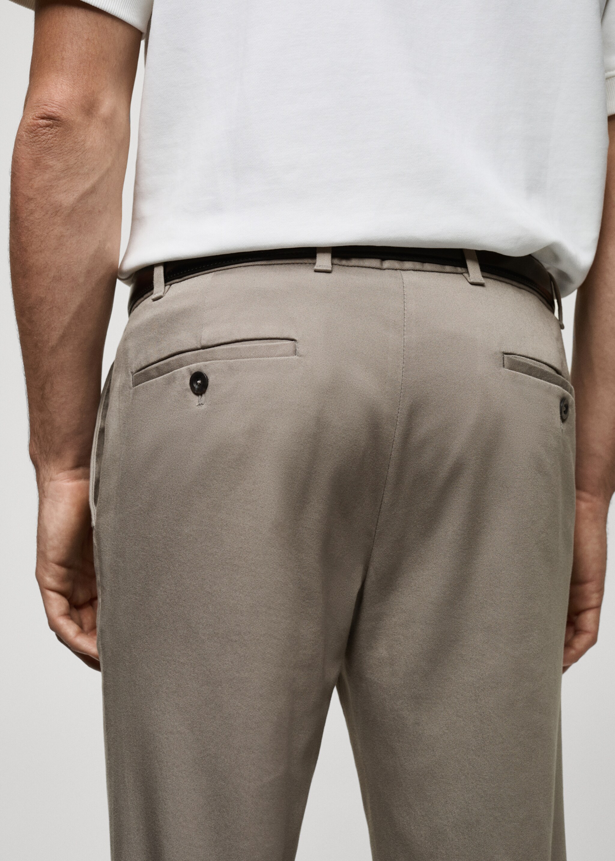 Barna slim-fit twill chino trousers - Details of the article 6