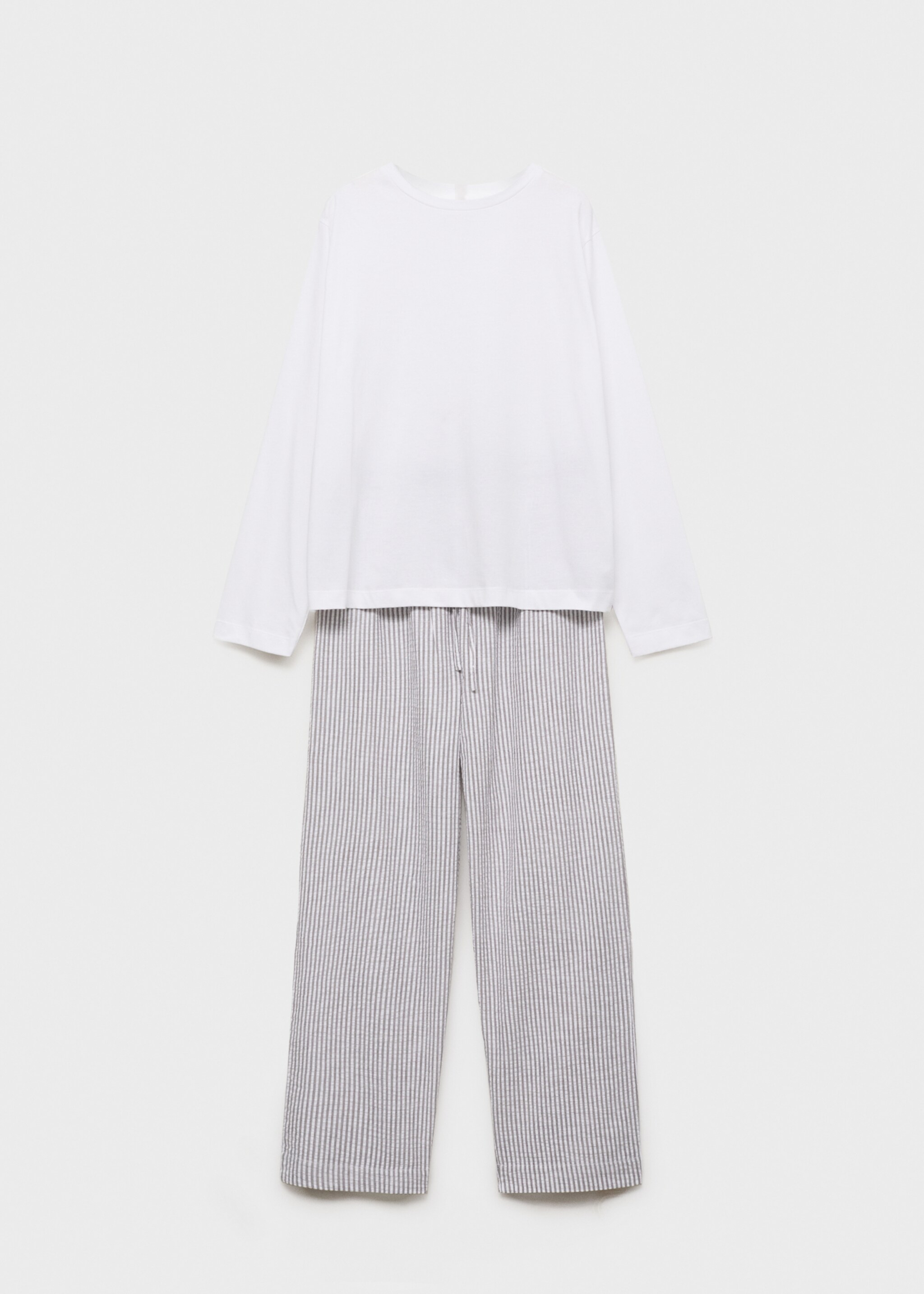 Seersucker striped two-piece pyjamas - Article without model