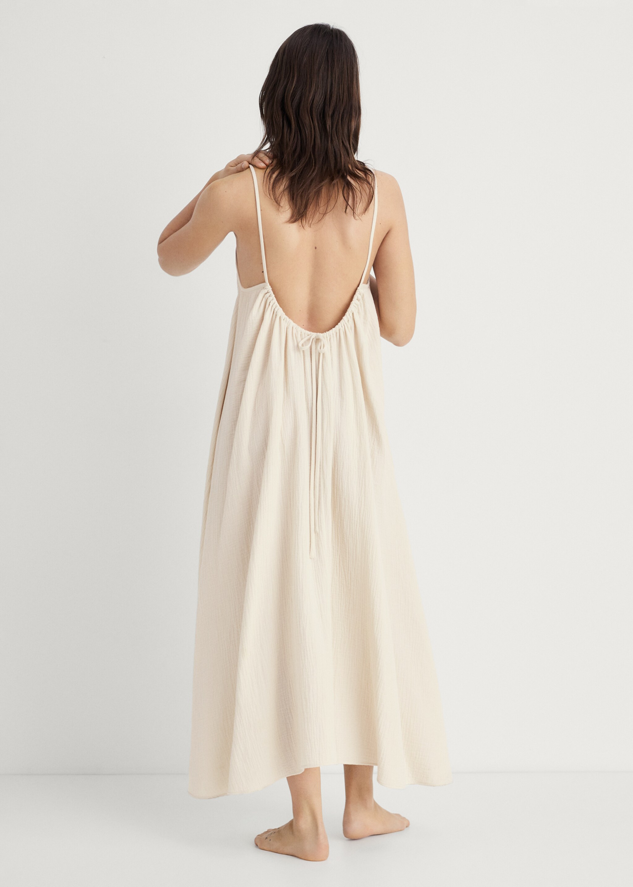 Chemise de nuit coton uni - Verso de l’article