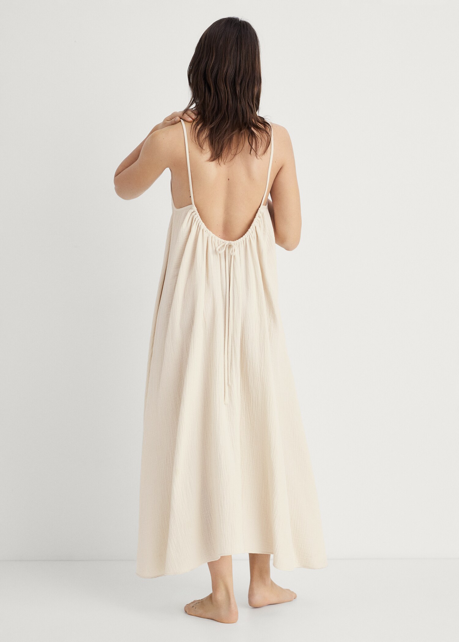 Chemise de nuit coton uni - Verso de l’article