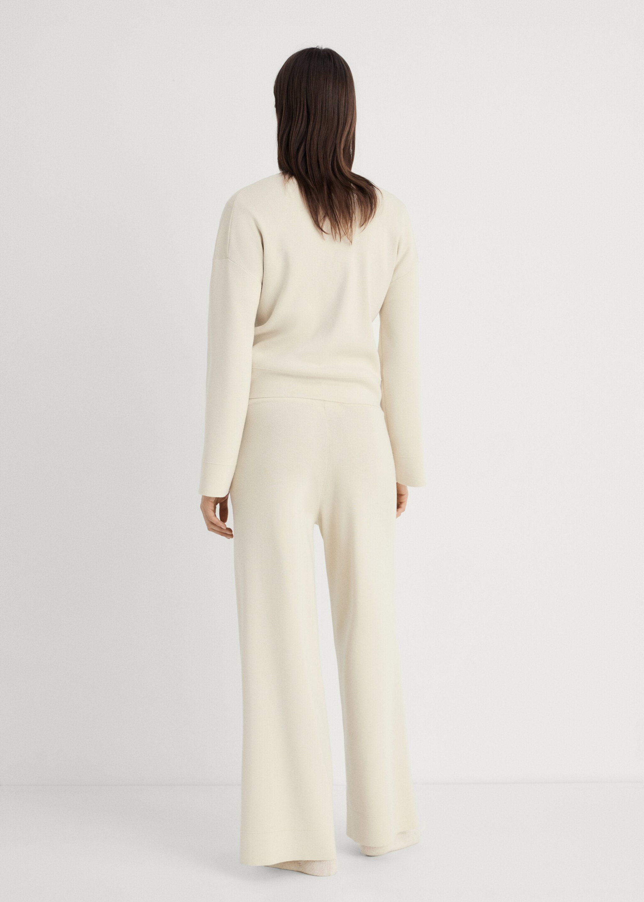 Ribbed knit trousers - Reverse of the article