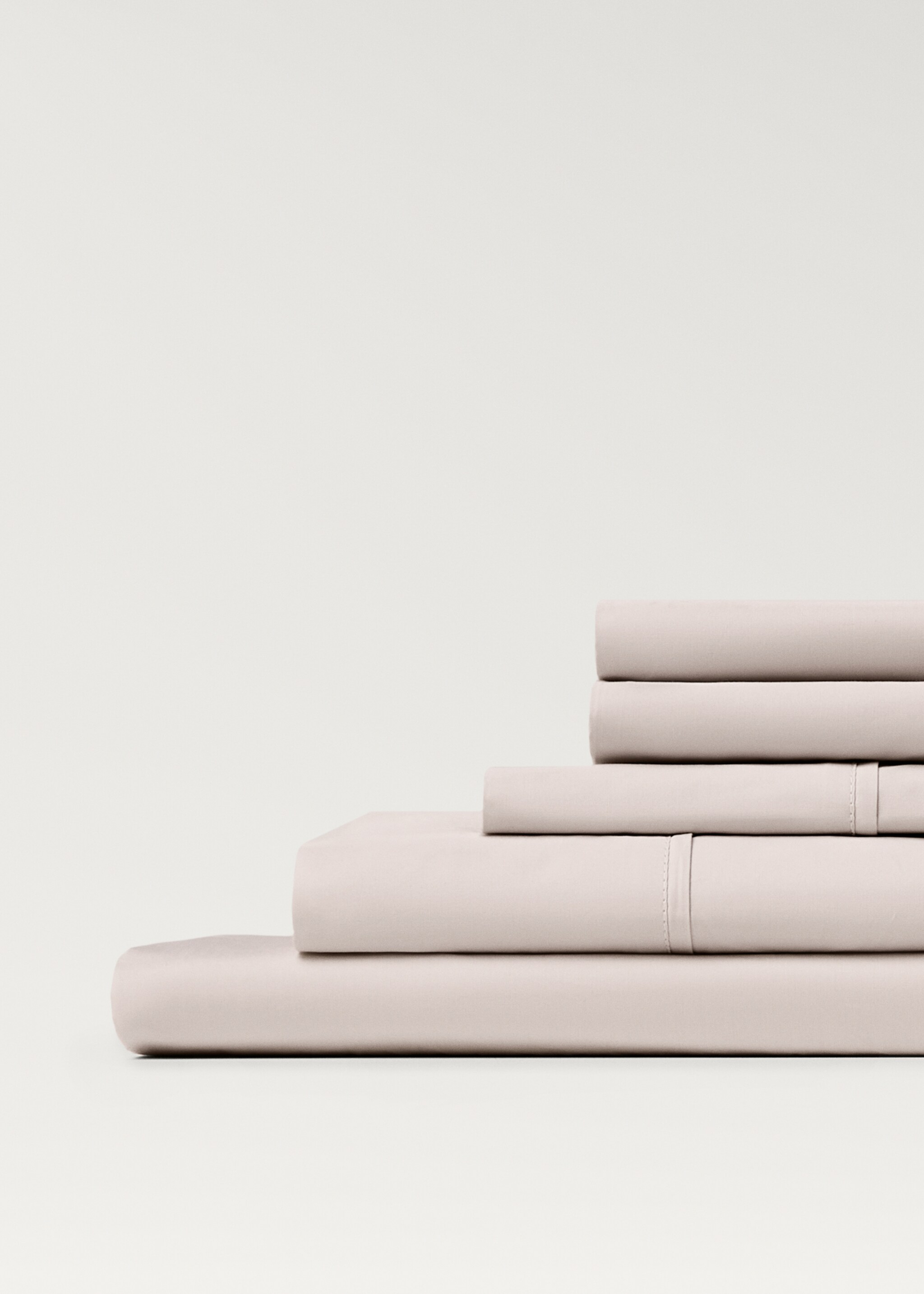 300-thread count percale cotton fitted sheet for a 150 cm bed - Details of the article 2