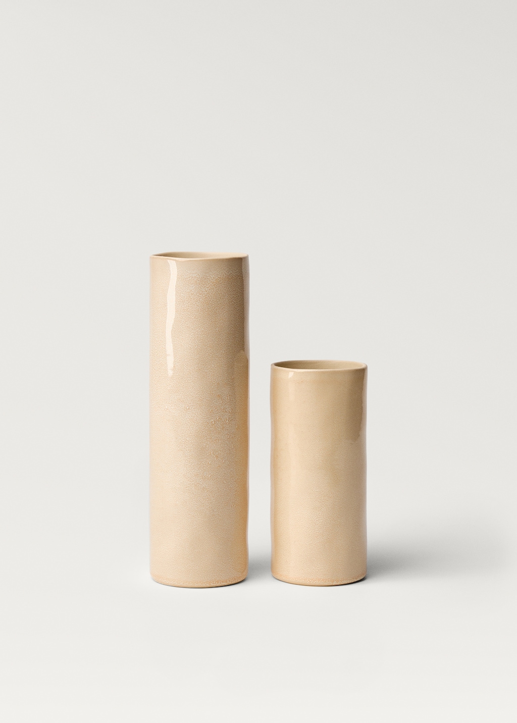 Stoneware cylindrical vase 20cm