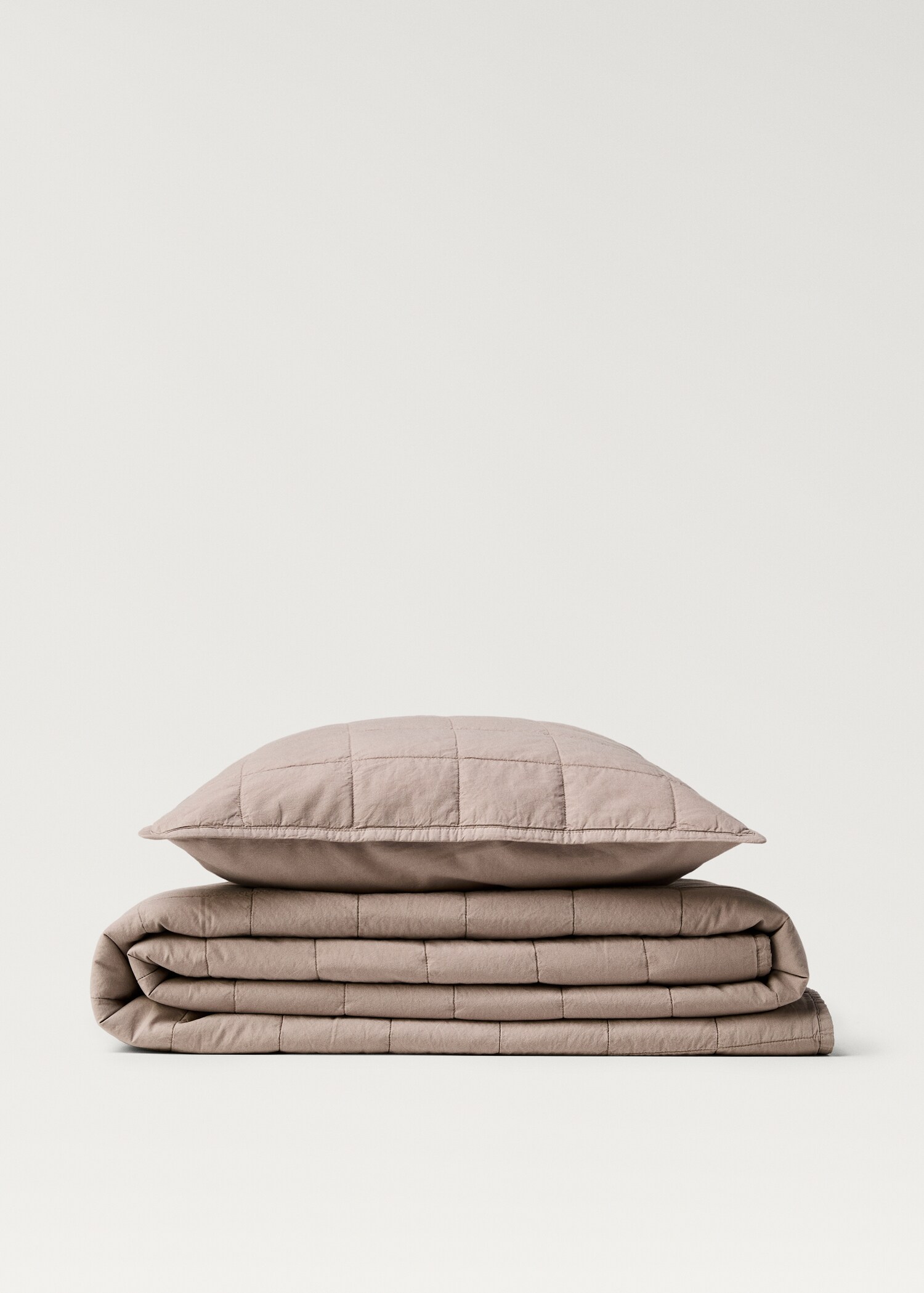 Édredon percale de coton garment-dyed carreaux lit 130/150 cm - Détail de l'article 3