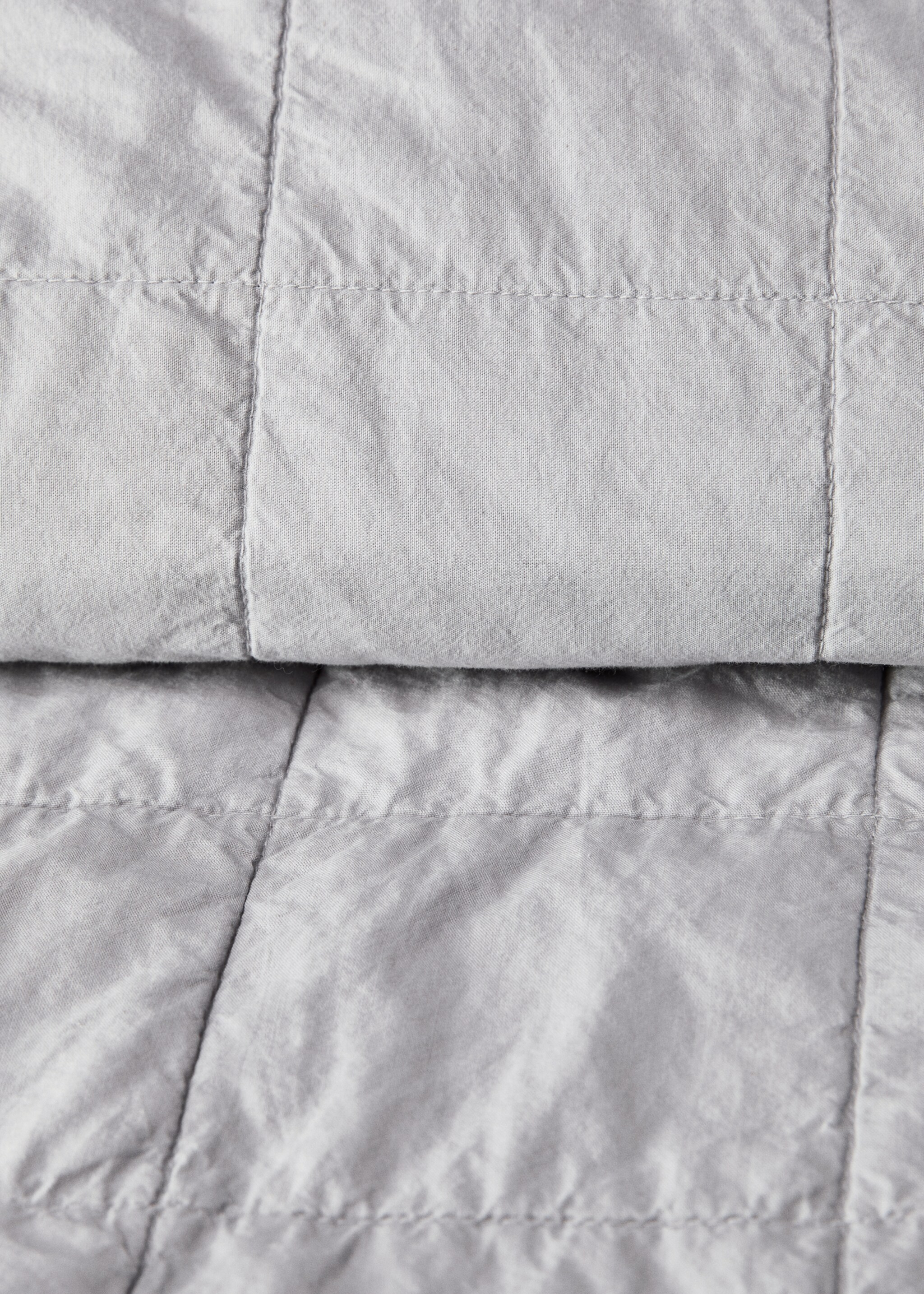 Edredón algodón percal garment-dyed cuadros cama 130/150 cm - Detall de l'article 2